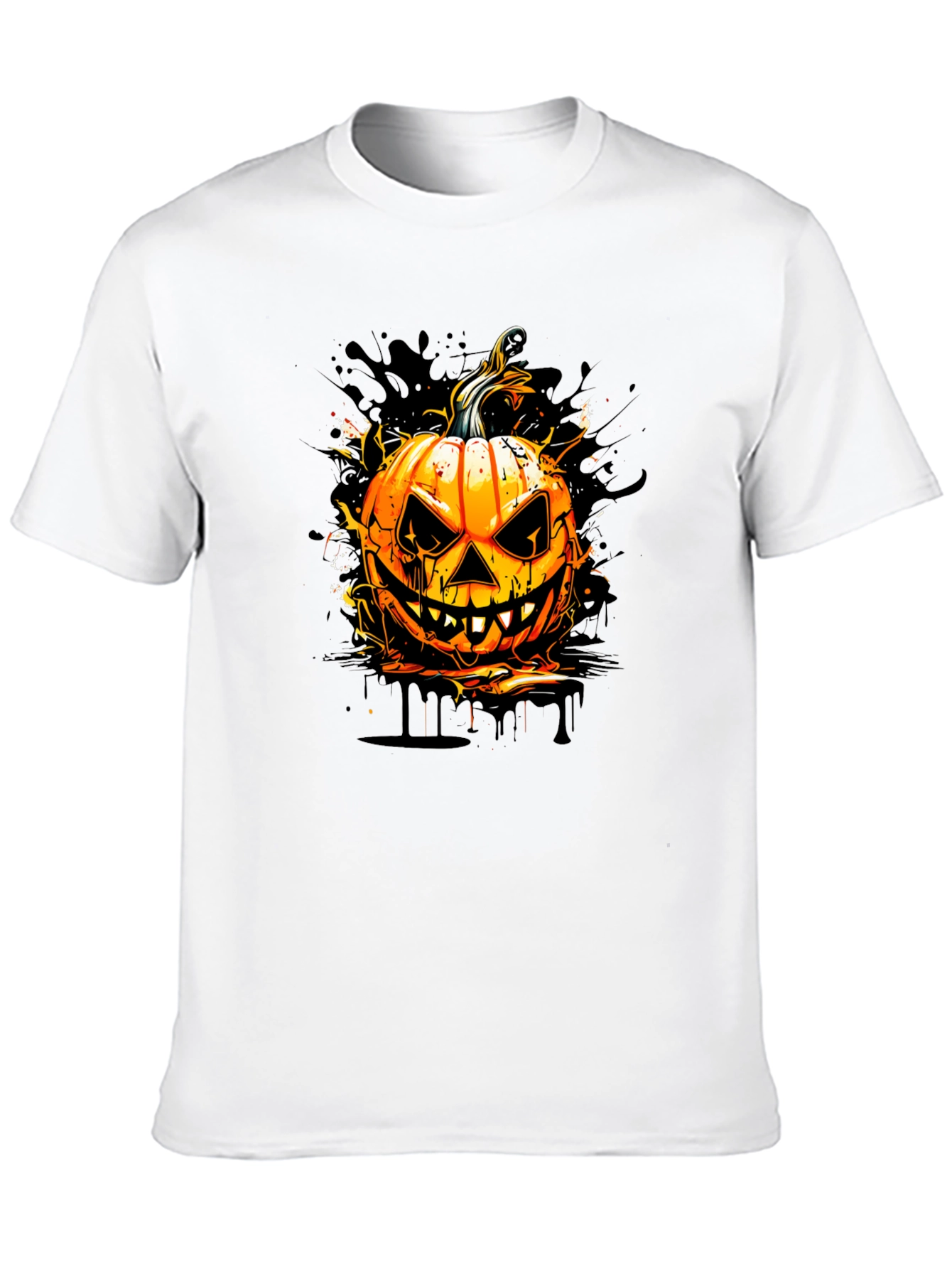 Halloween Pumpkin Graphic Tee - Spooky Season Style