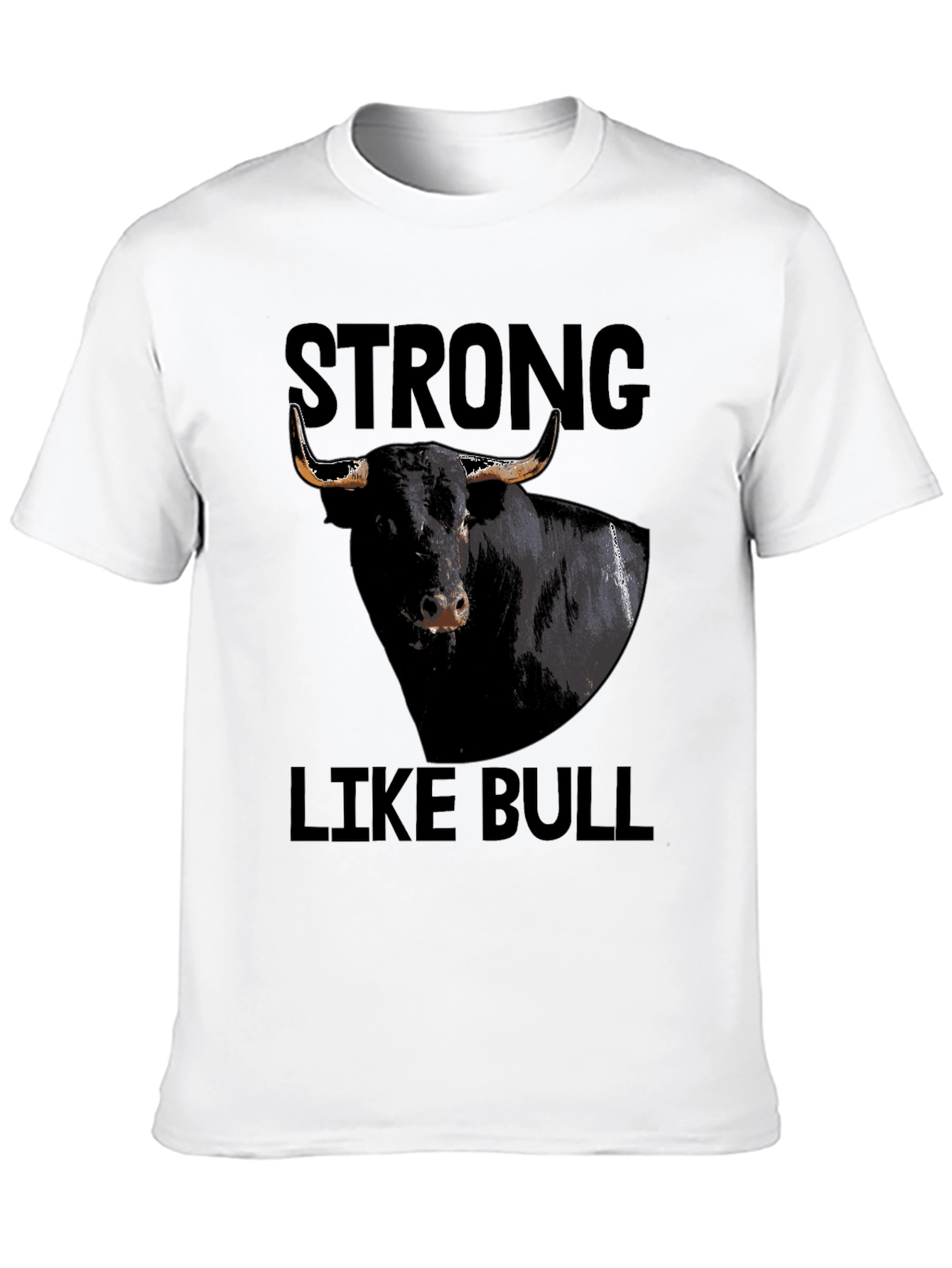 Strong Like Bull Graphic Tee - Black