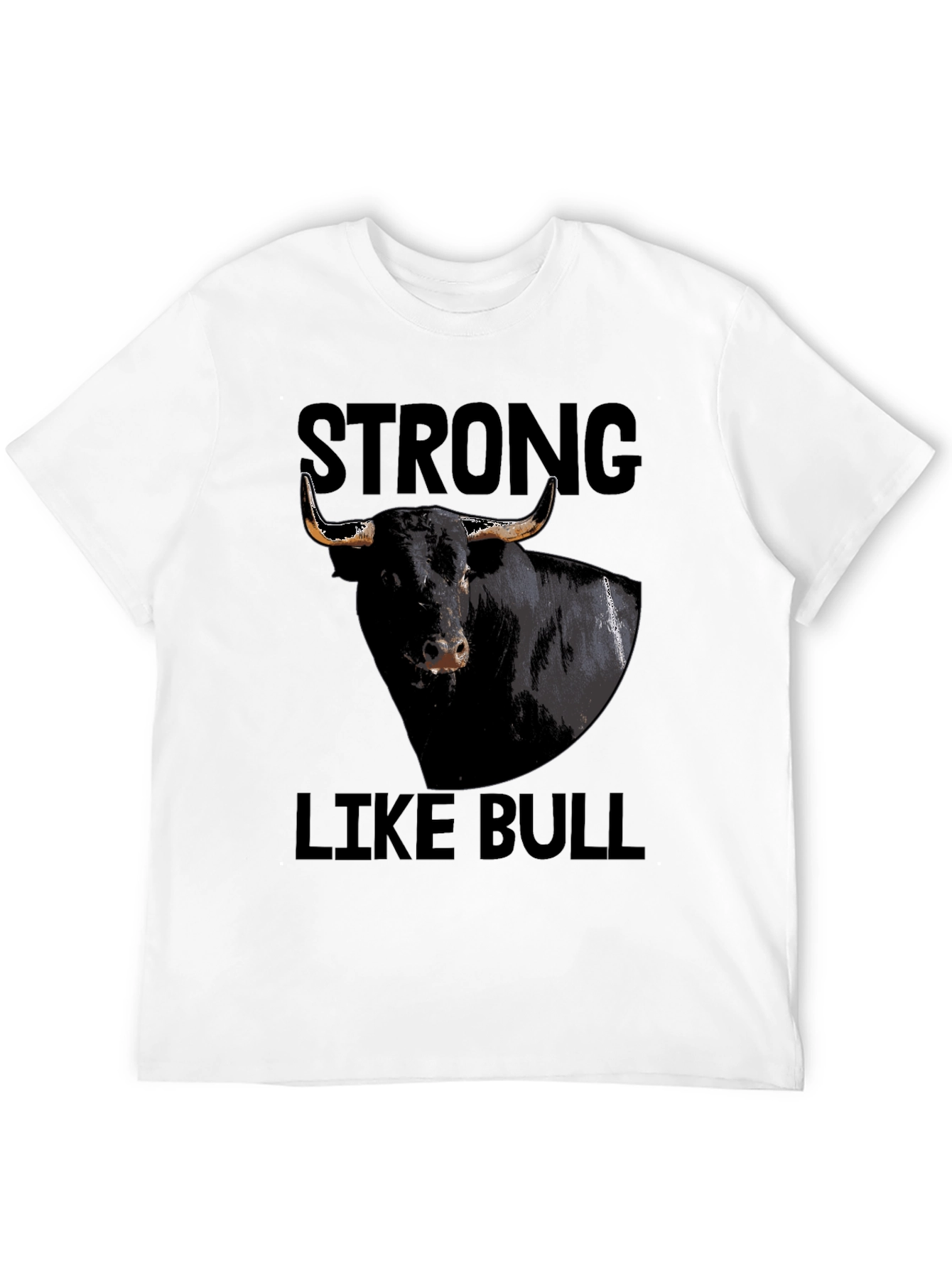 Strong Like Bull Graphic Tee - Black