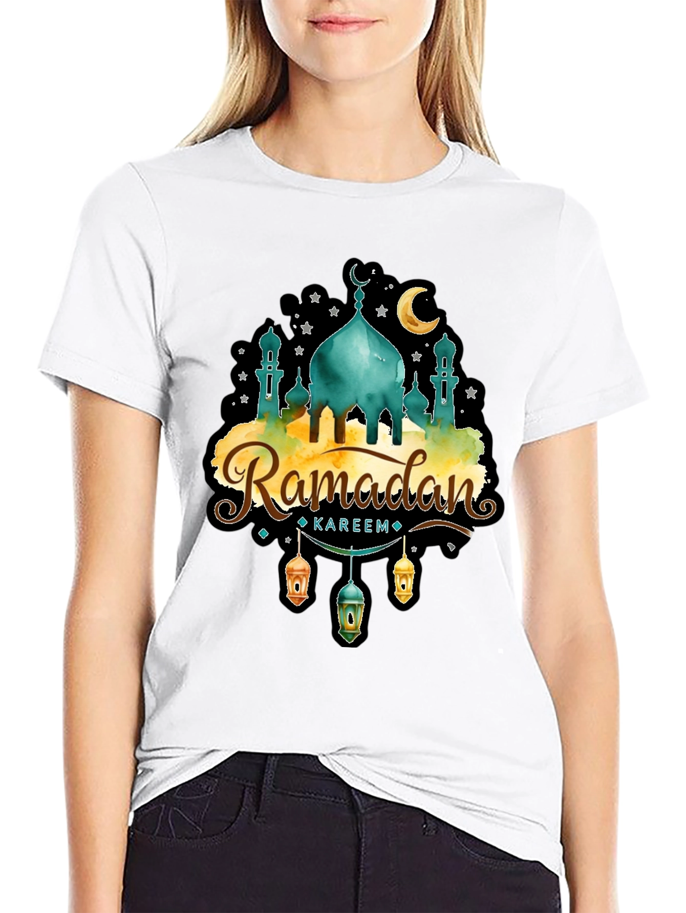 Ramadan Kareem T-Shirt - Mosque & Moon Design