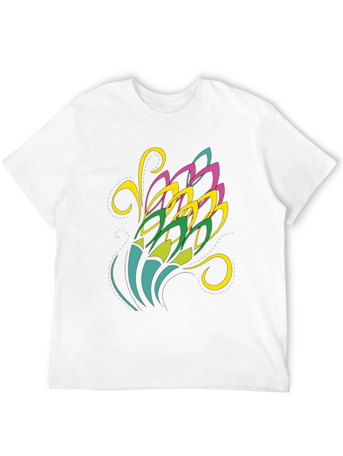 Abstract Floral Graphic Black Tee