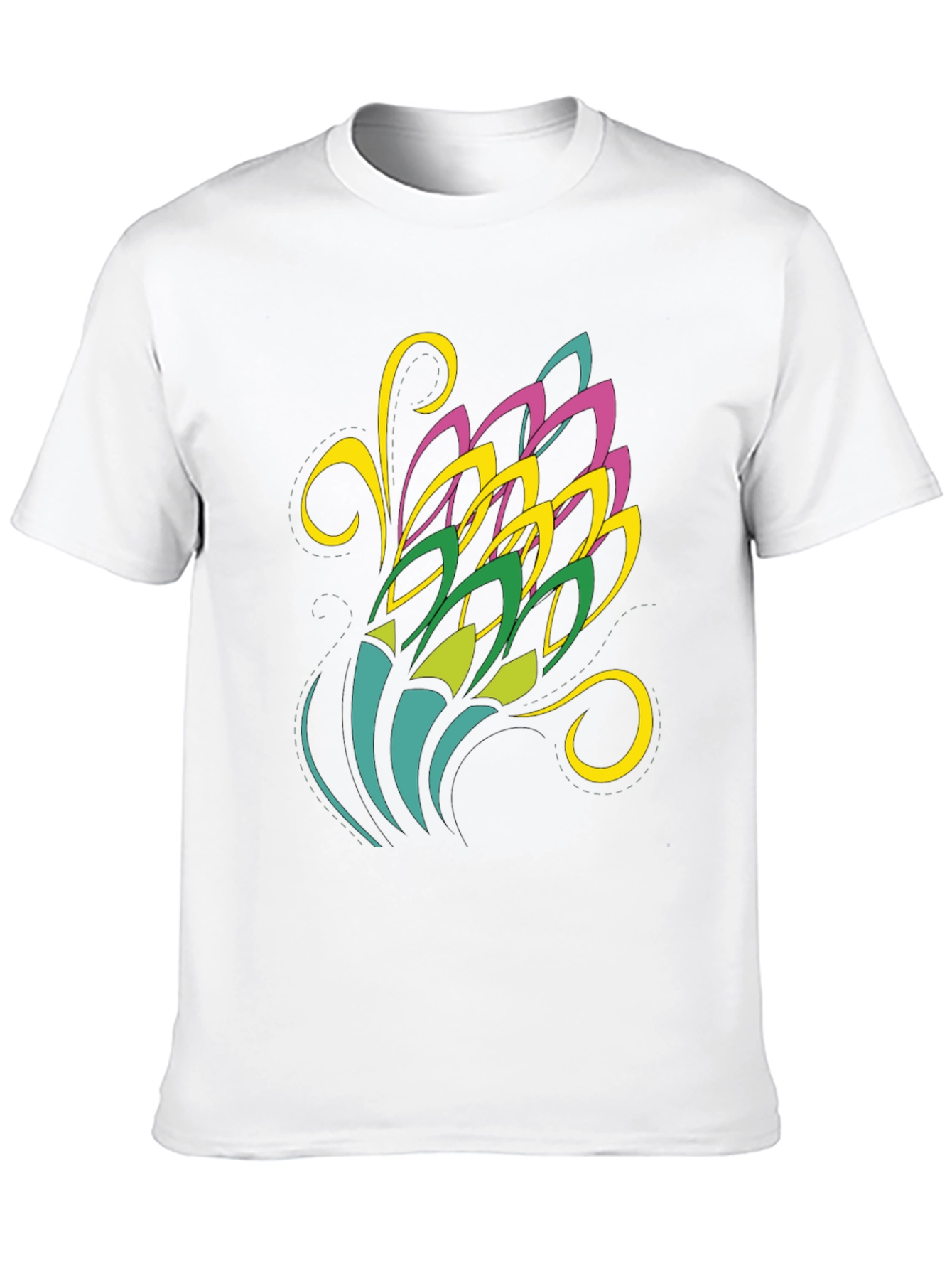 Abstract Floral Graphic Black Tee