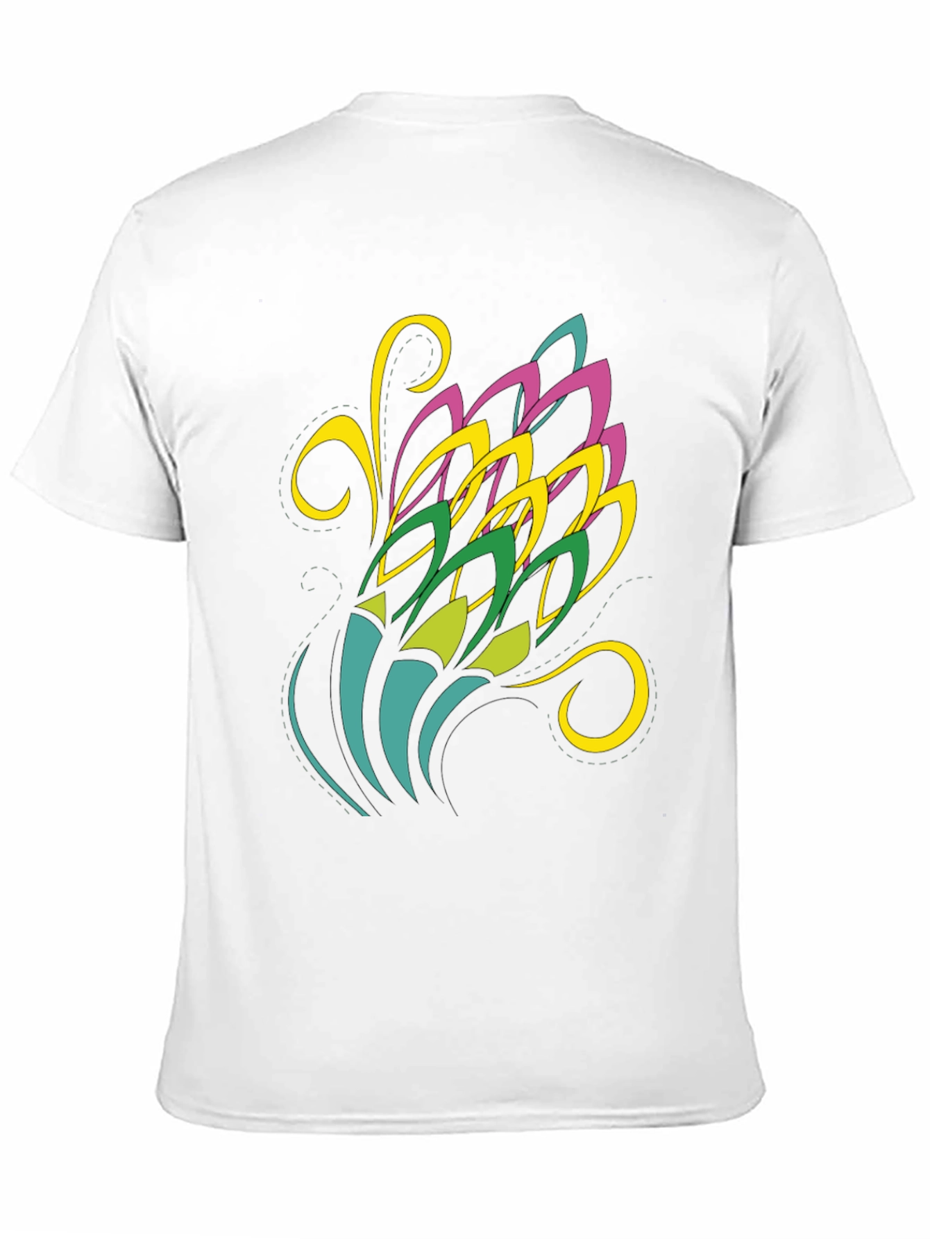 Abstract Floral Graphic Black Tee