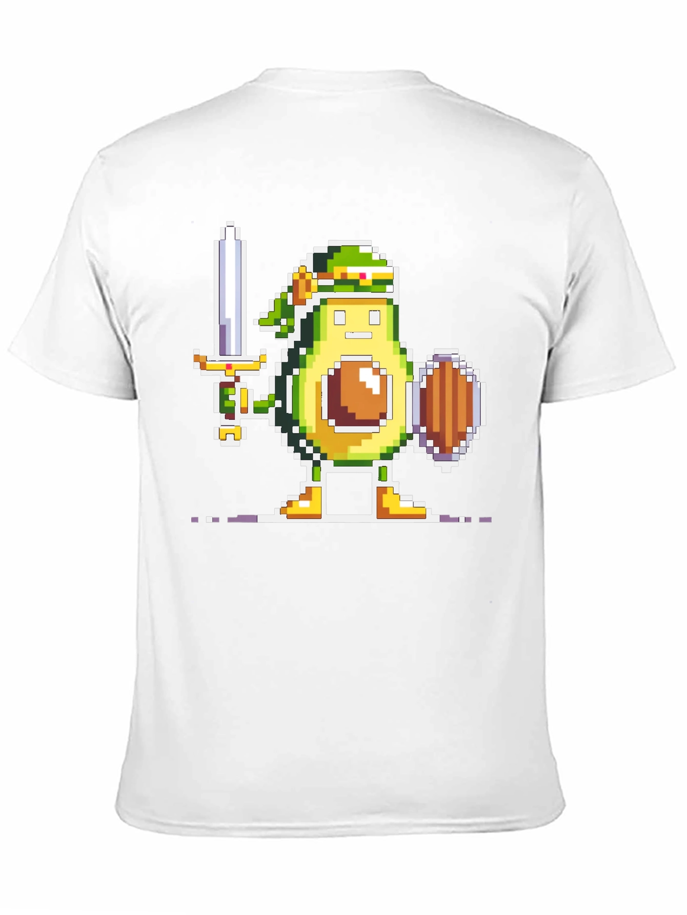 Avocado Warrior T-Shirt - Pixel Art Gamer Tee