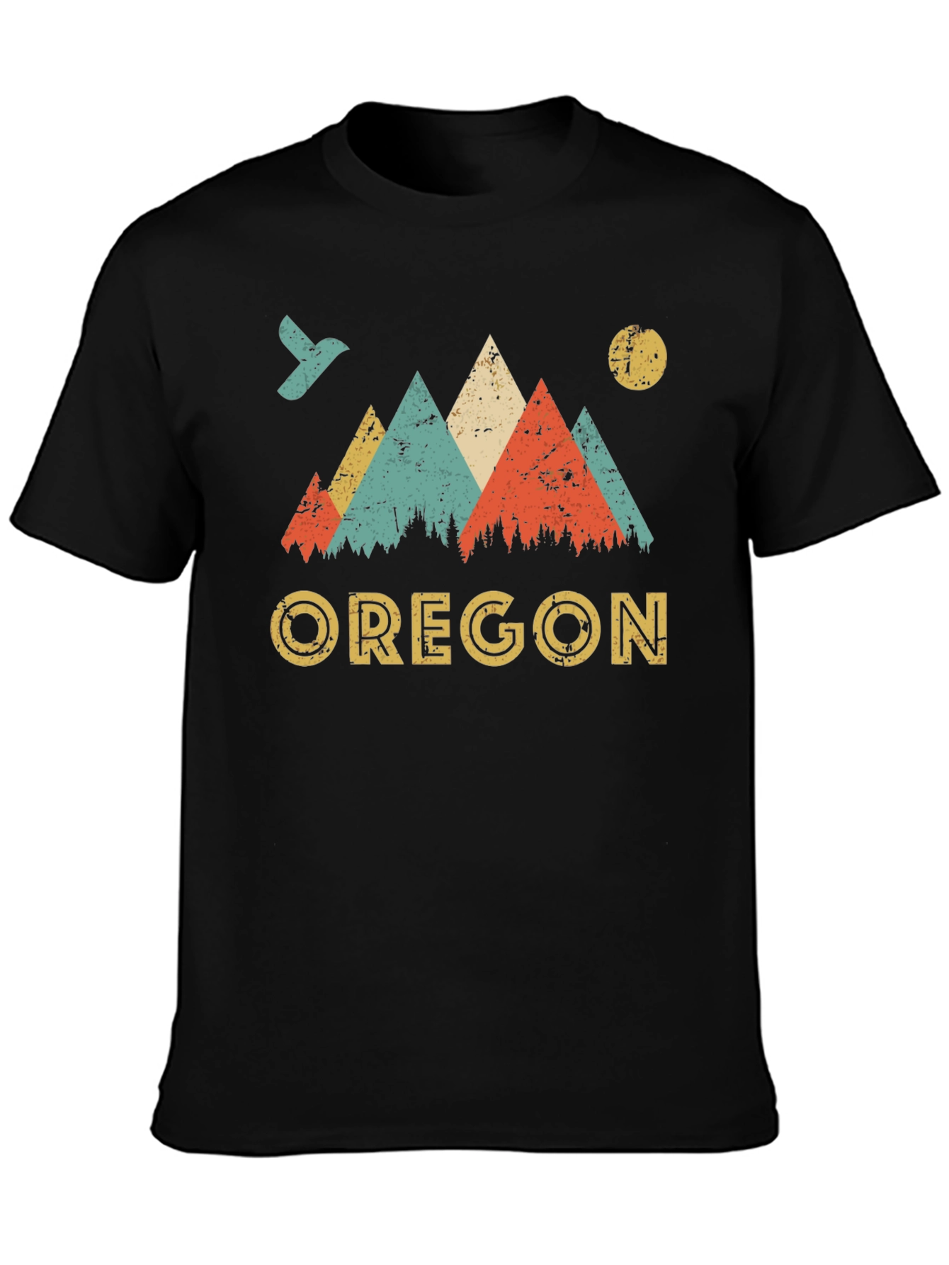 Oregon Mountains Retro Graphic T-Shirt