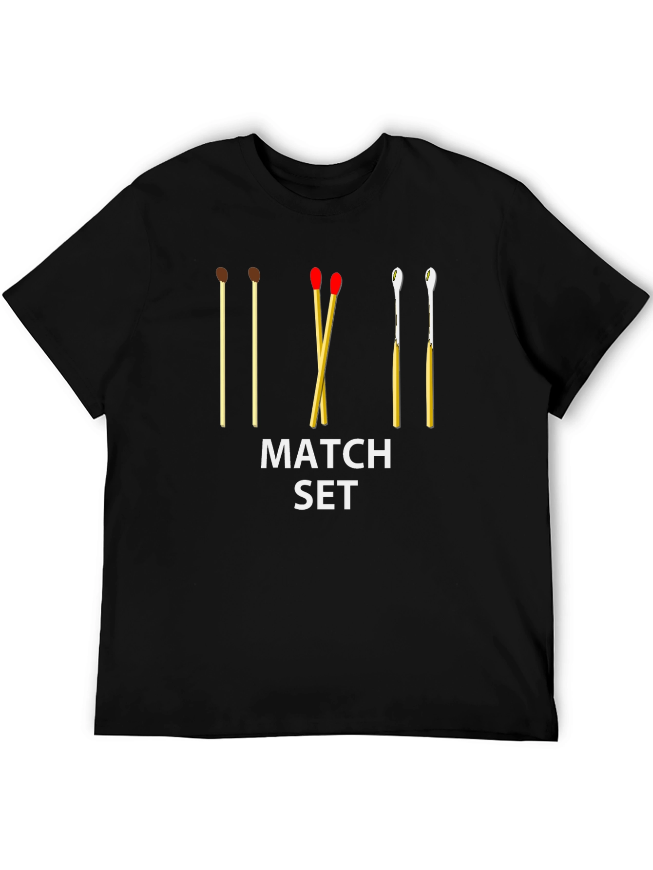 Match Set Graphic Tee - Casual Unisex T-Shirt