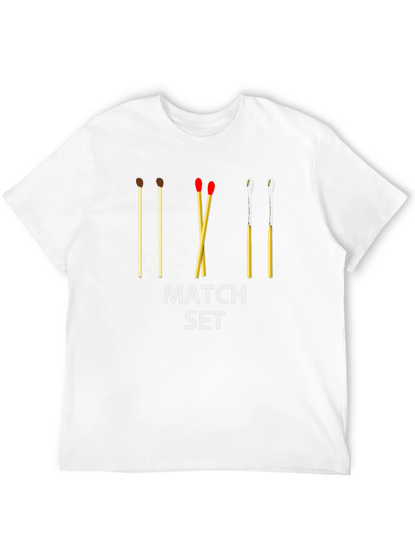 Match Set Graphic Tee - Casual Unisex T-Shirt