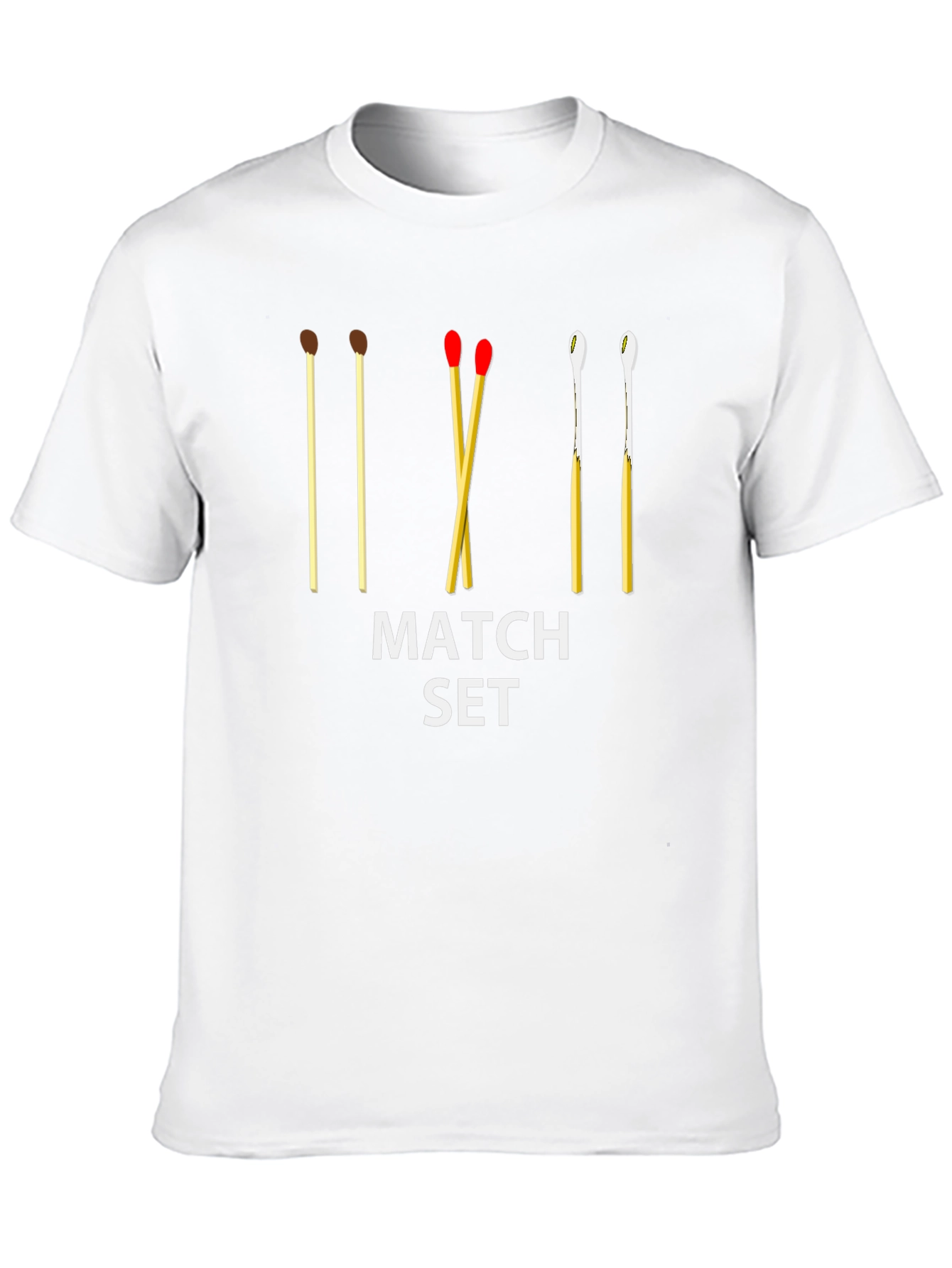 Match Set Graphic Tee - Casual Unisex T-Shirt