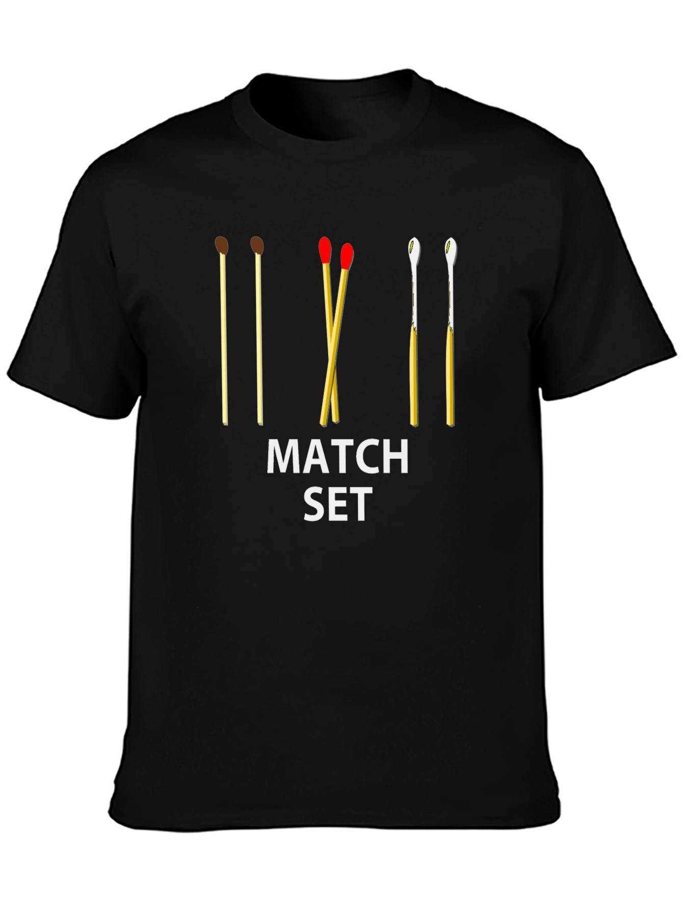 Match Set Graphic Tee - Casual Unisex T-Shirt