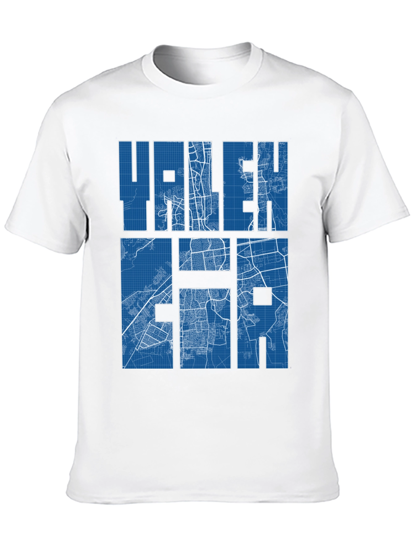 RALEIGH City Map T-Shirt - Blueprint Style