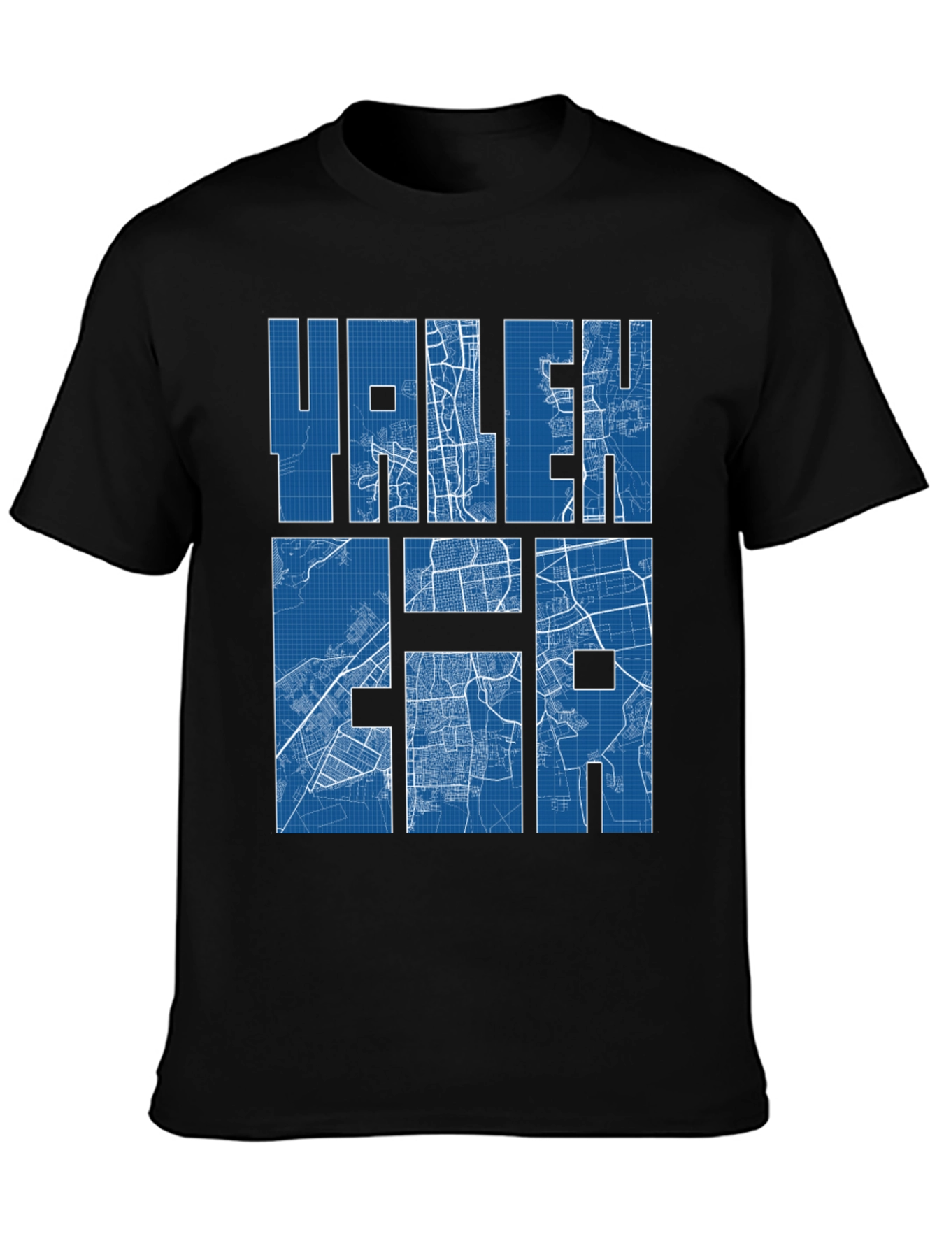 RALEIGH City Map T-Shirt - Blueprint Style
