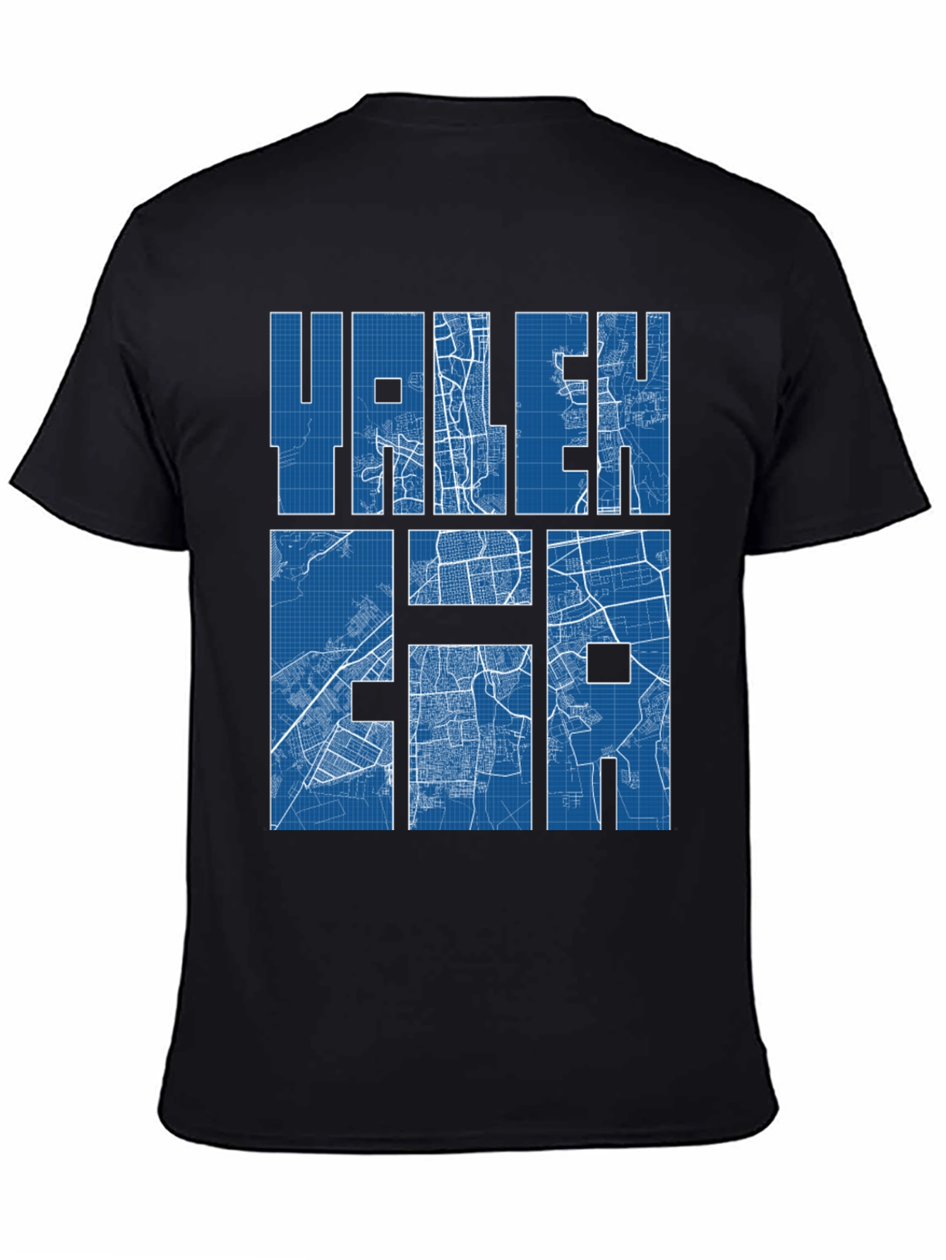 RALEIGH City Map T-Shirt - Blueprint Style