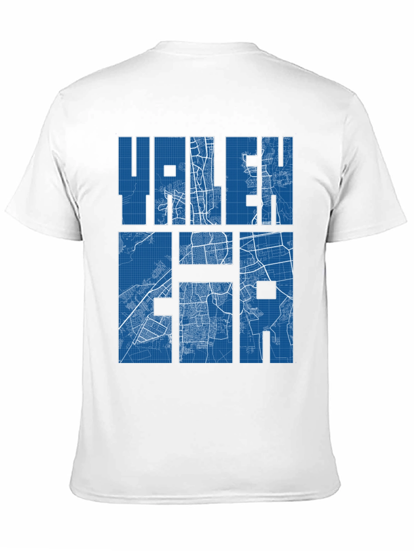 RALEIGH City Map T-Shirt - Blueprint Style