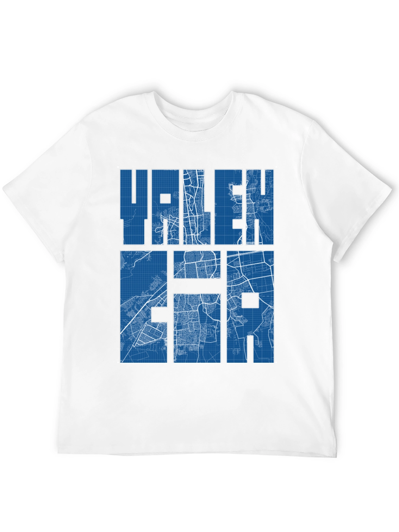 RALEIGH City Map T-Shirt - Blueprint Style