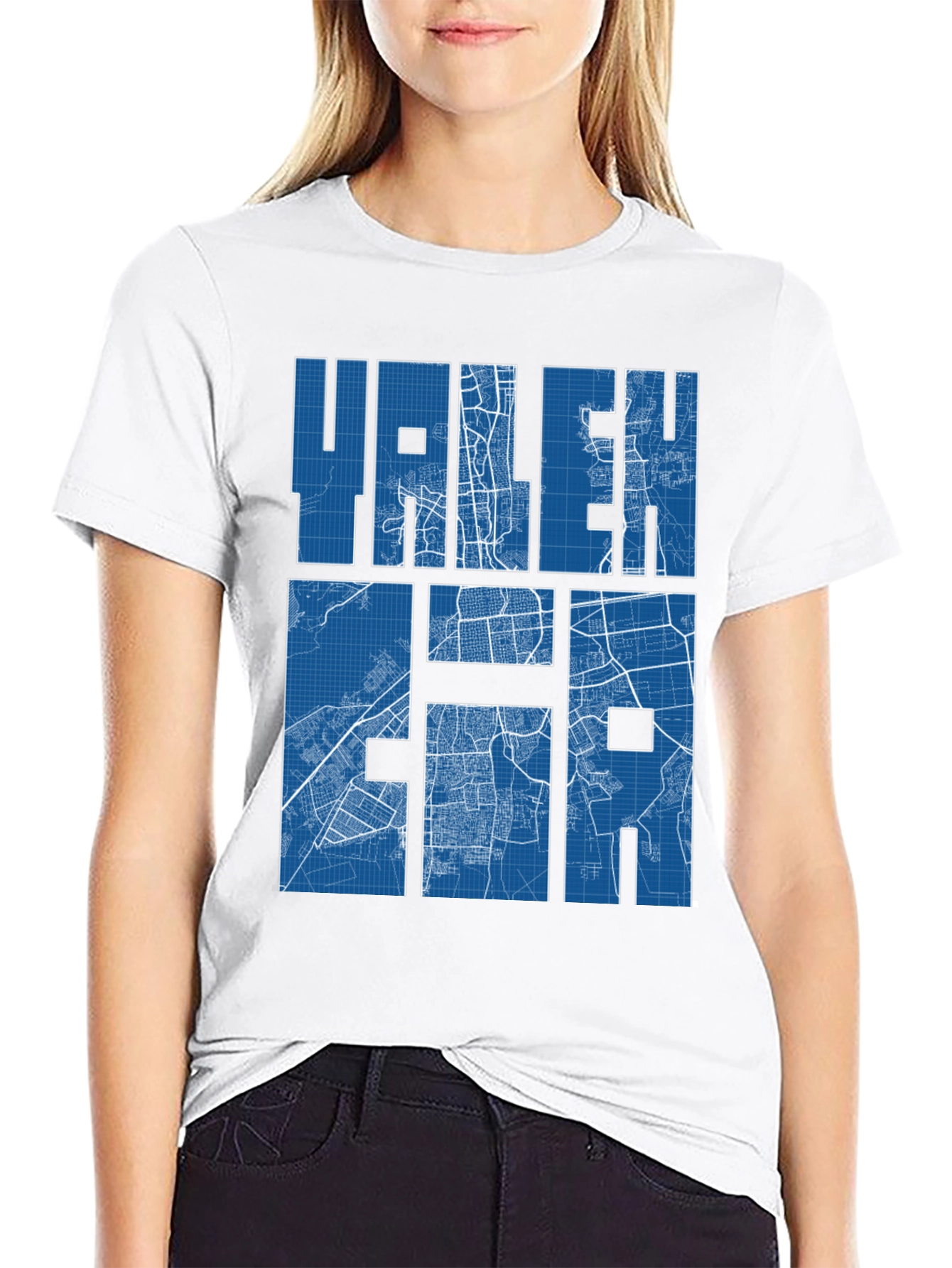 RALEIGH City Map T-Shirt - Blueprint Style