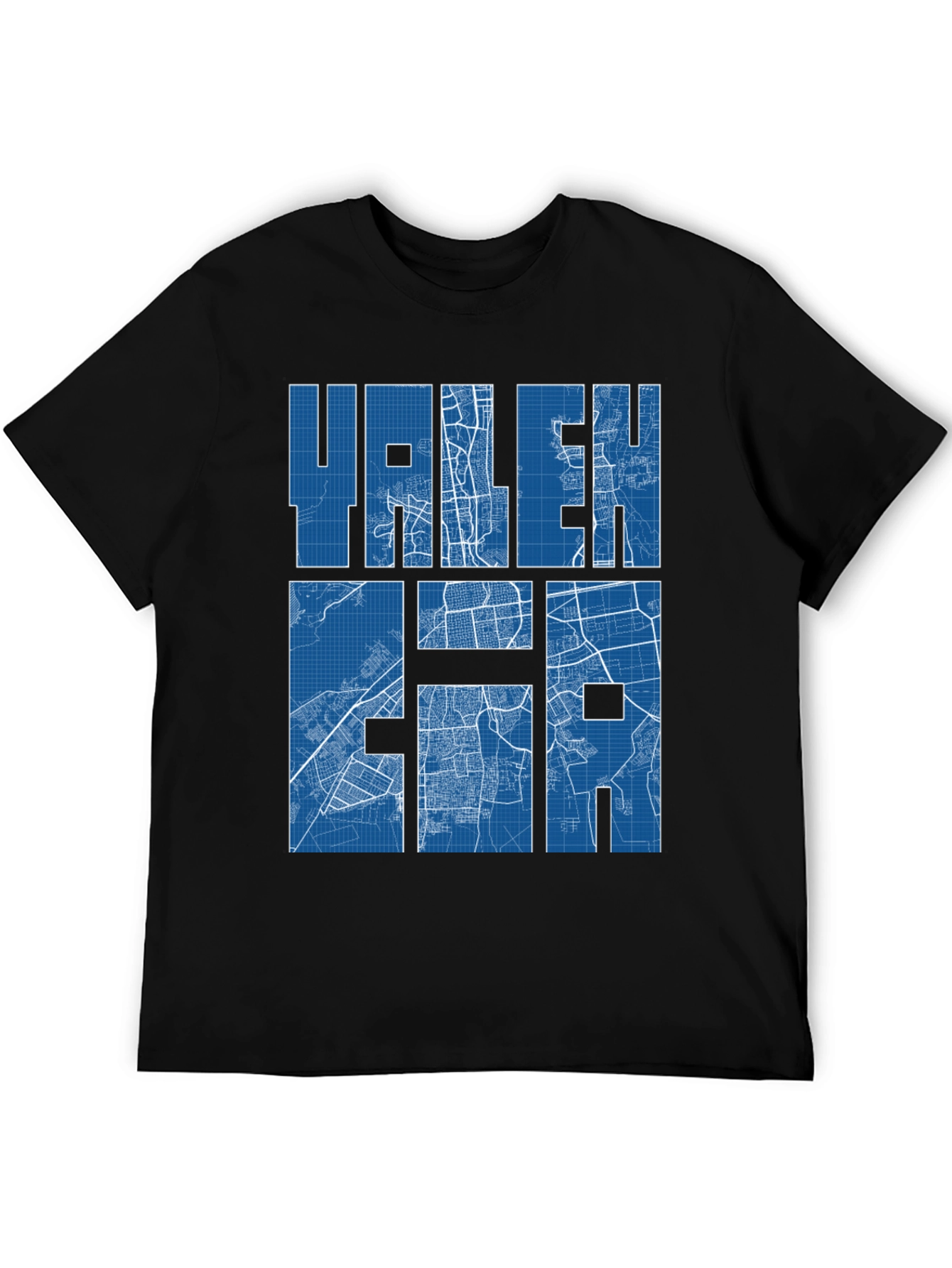 RALEIGH City Map T-Shirt - Blueprint Style