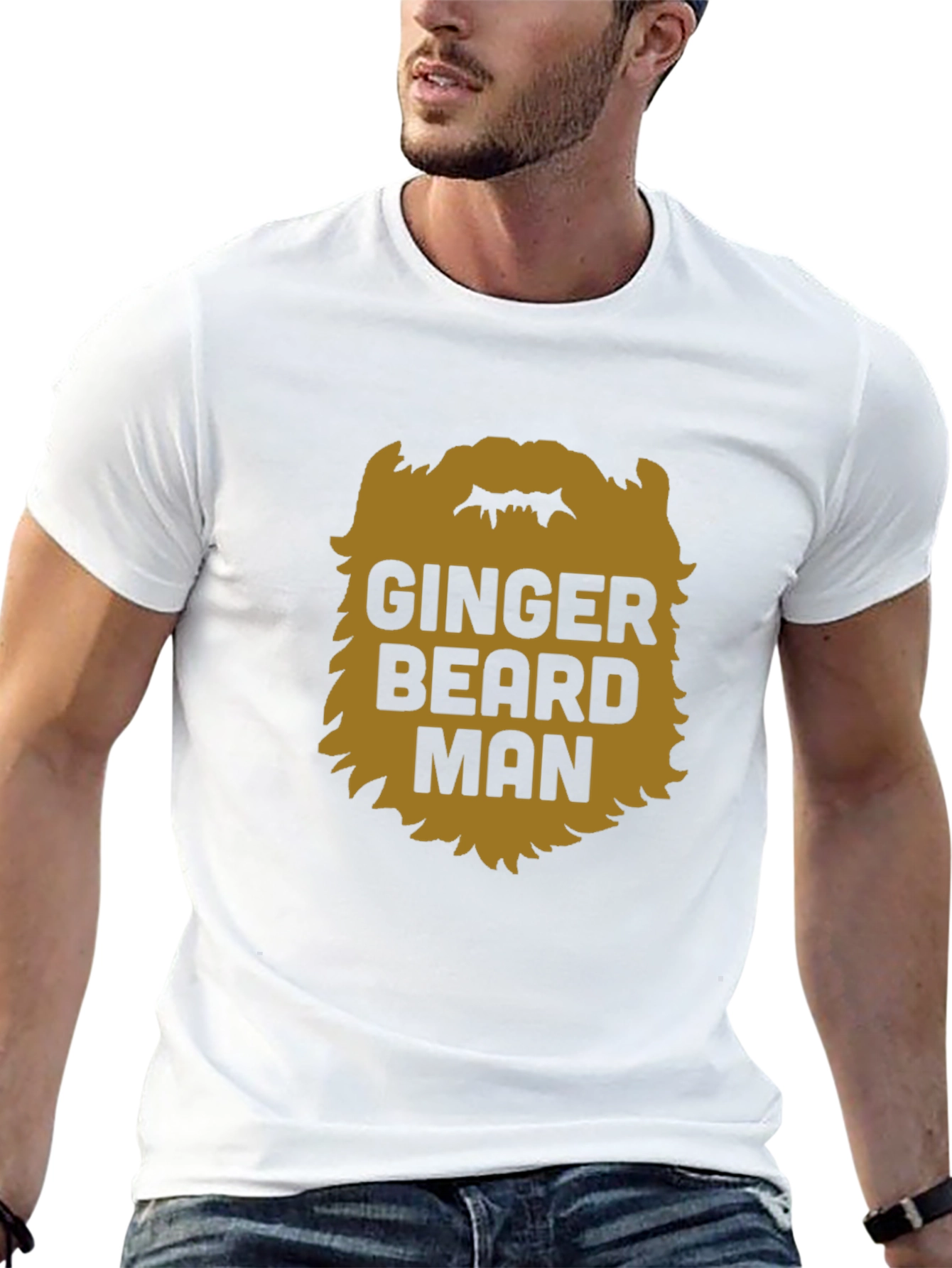 Ginger Beard Man Black T-Shirt