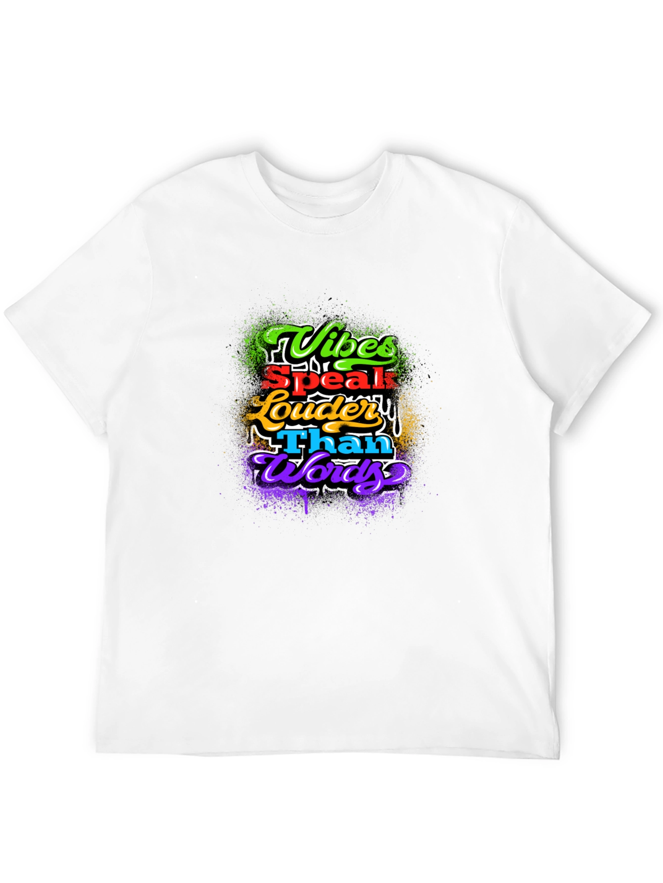 Vibes Speak Louder Than Words Graphic T-Shirt