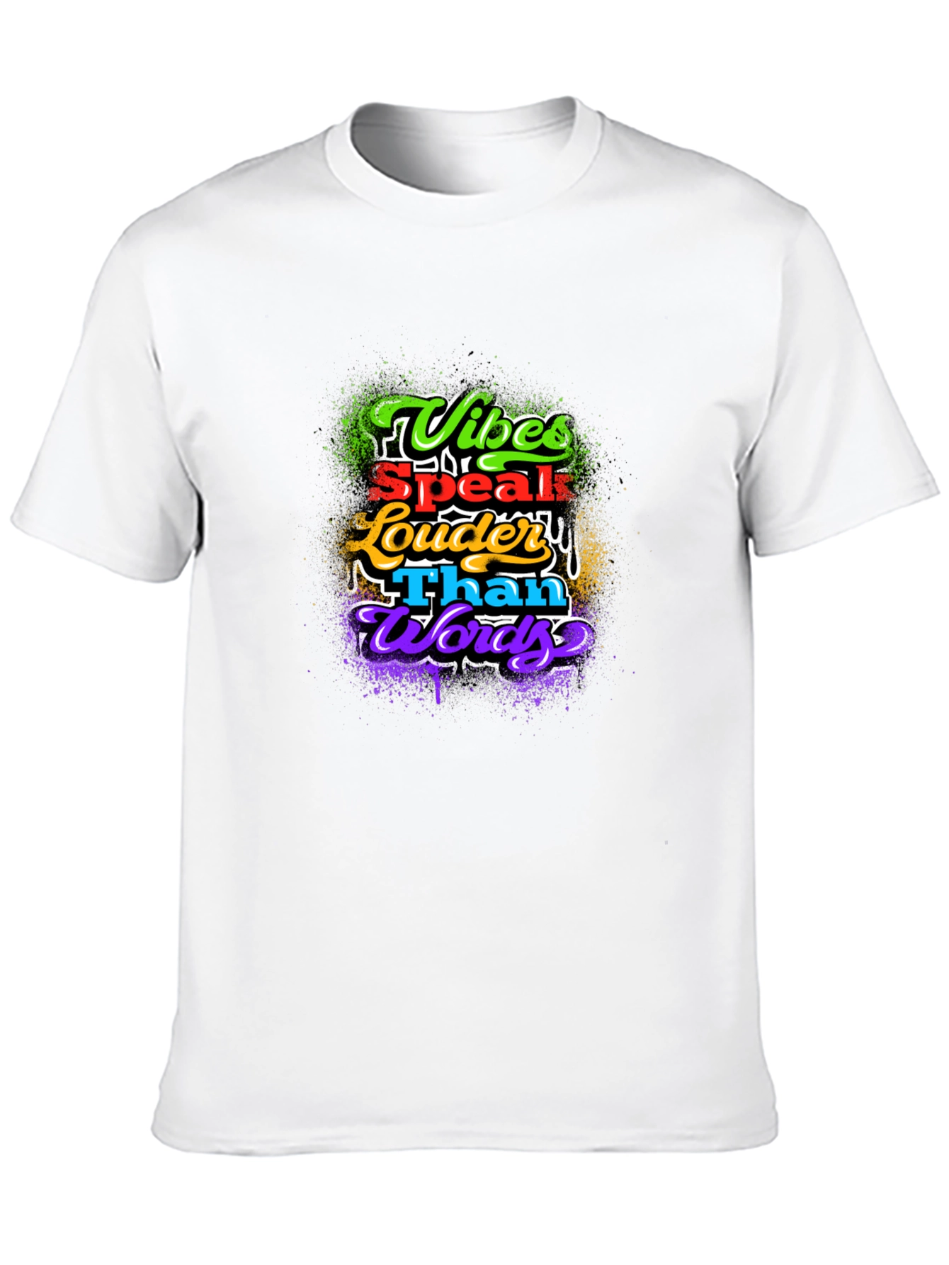Vibes Speak Louder Than Words Graphic T-Shirt