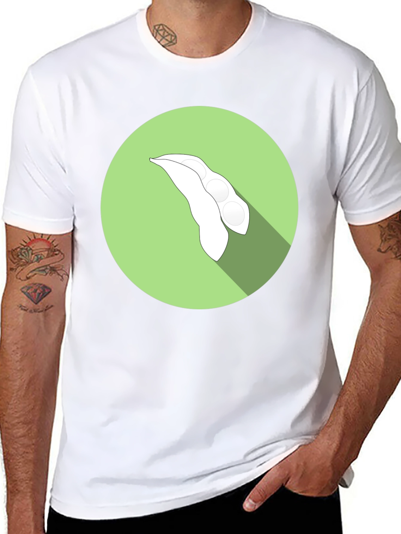 Soy Bean Graphic Tee - Black Cotton T-Shirt