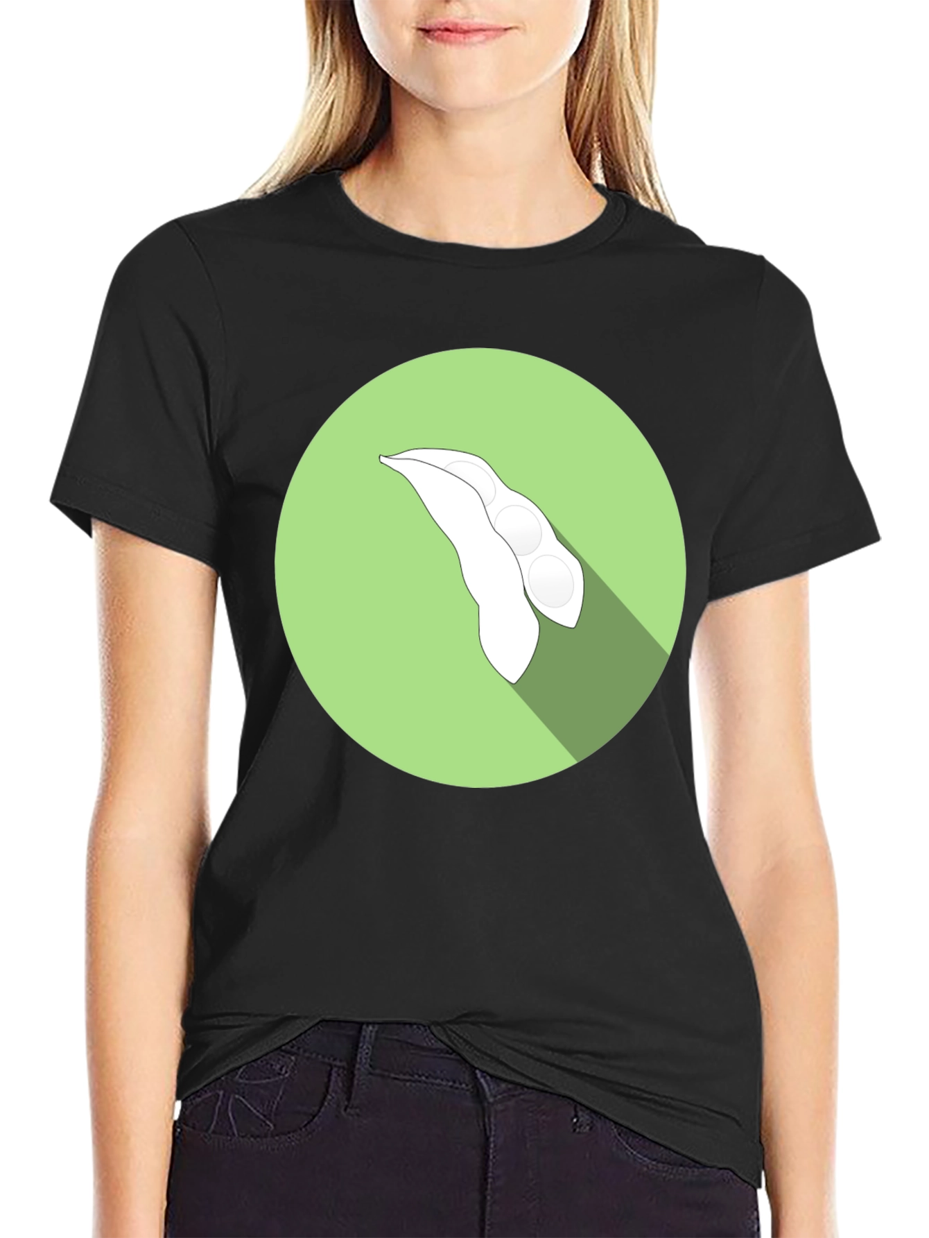 Soy Bean Graphic Tee - Black Cotton T-Shirt
