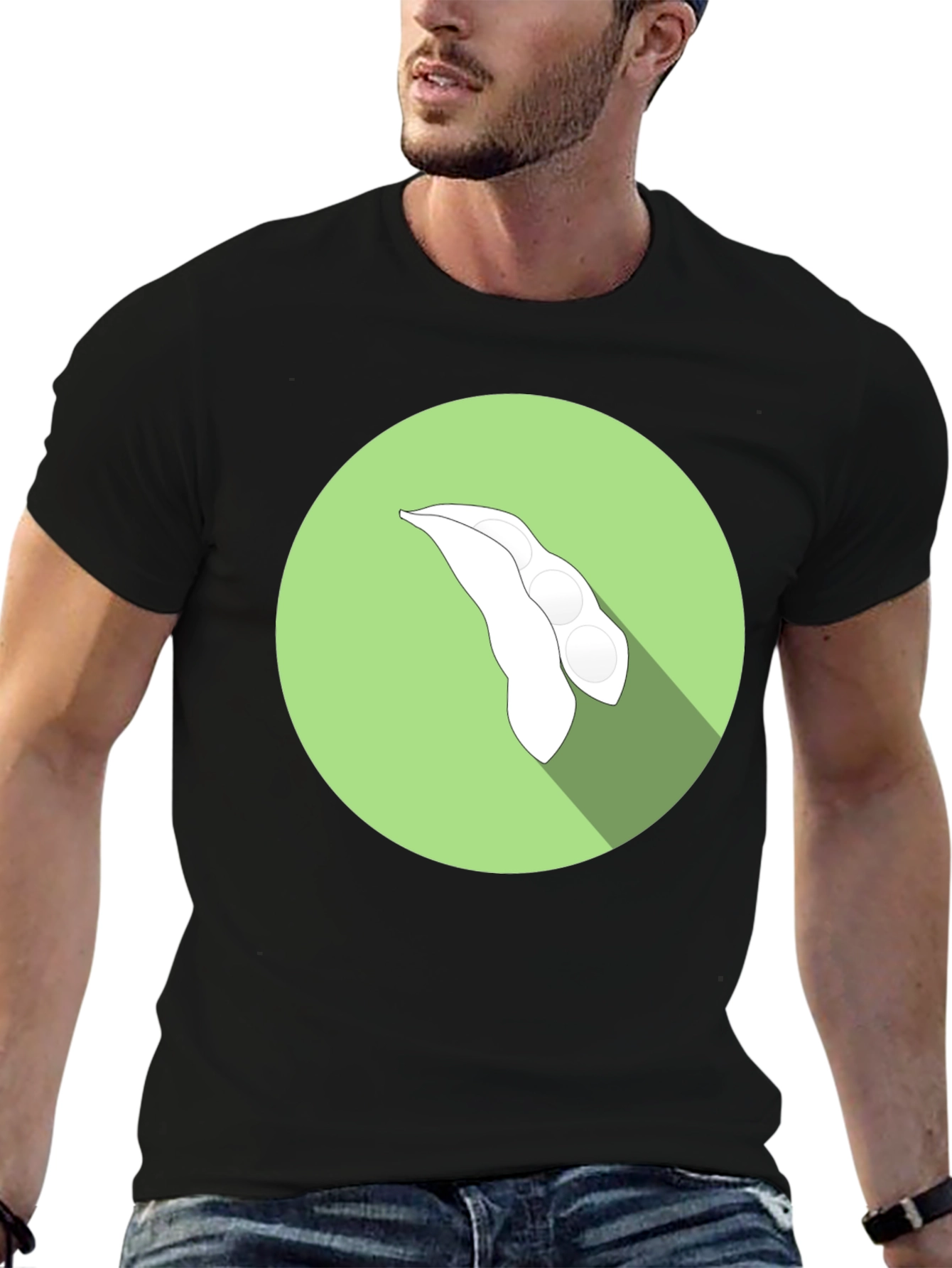 Soy Bean Graphic Tee - Black Cotton T-Shirt
