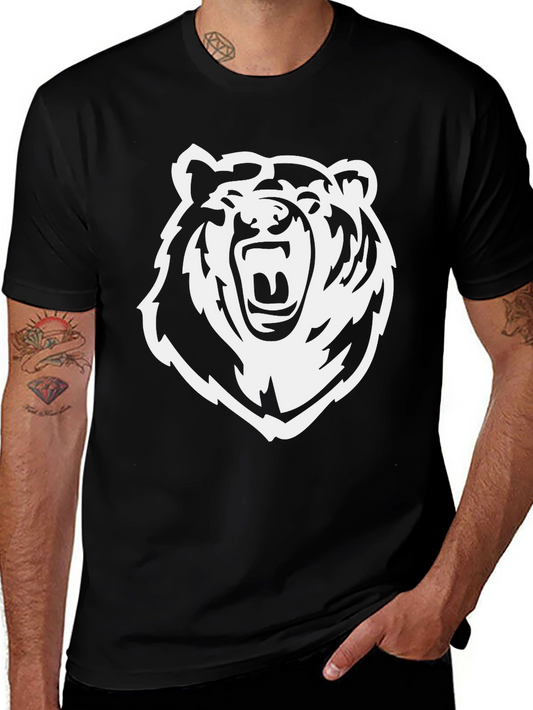 Roaring Bear Graphic Tee - Bold Black T-Shirt