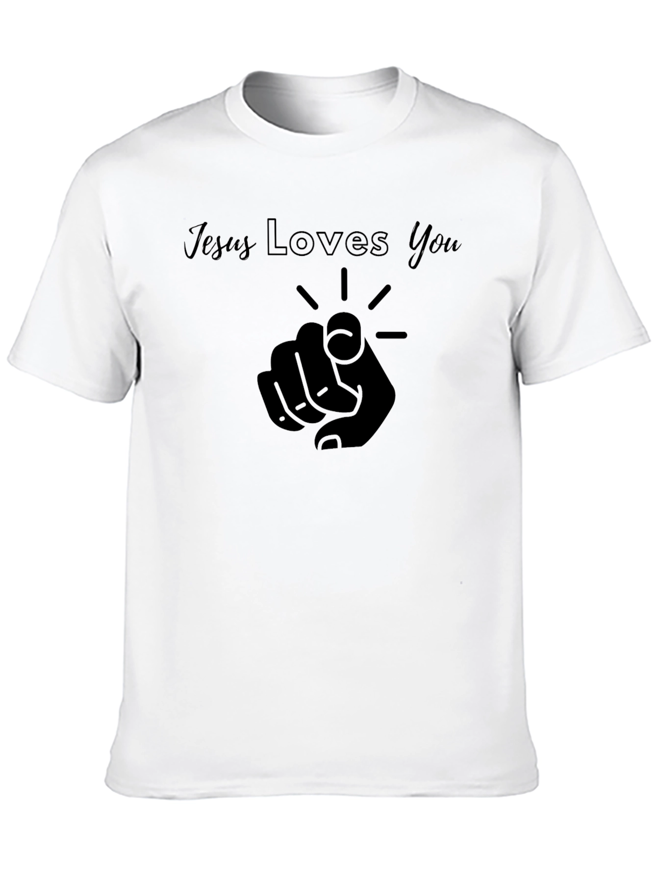 Jesus Loves You Black T-Shirt