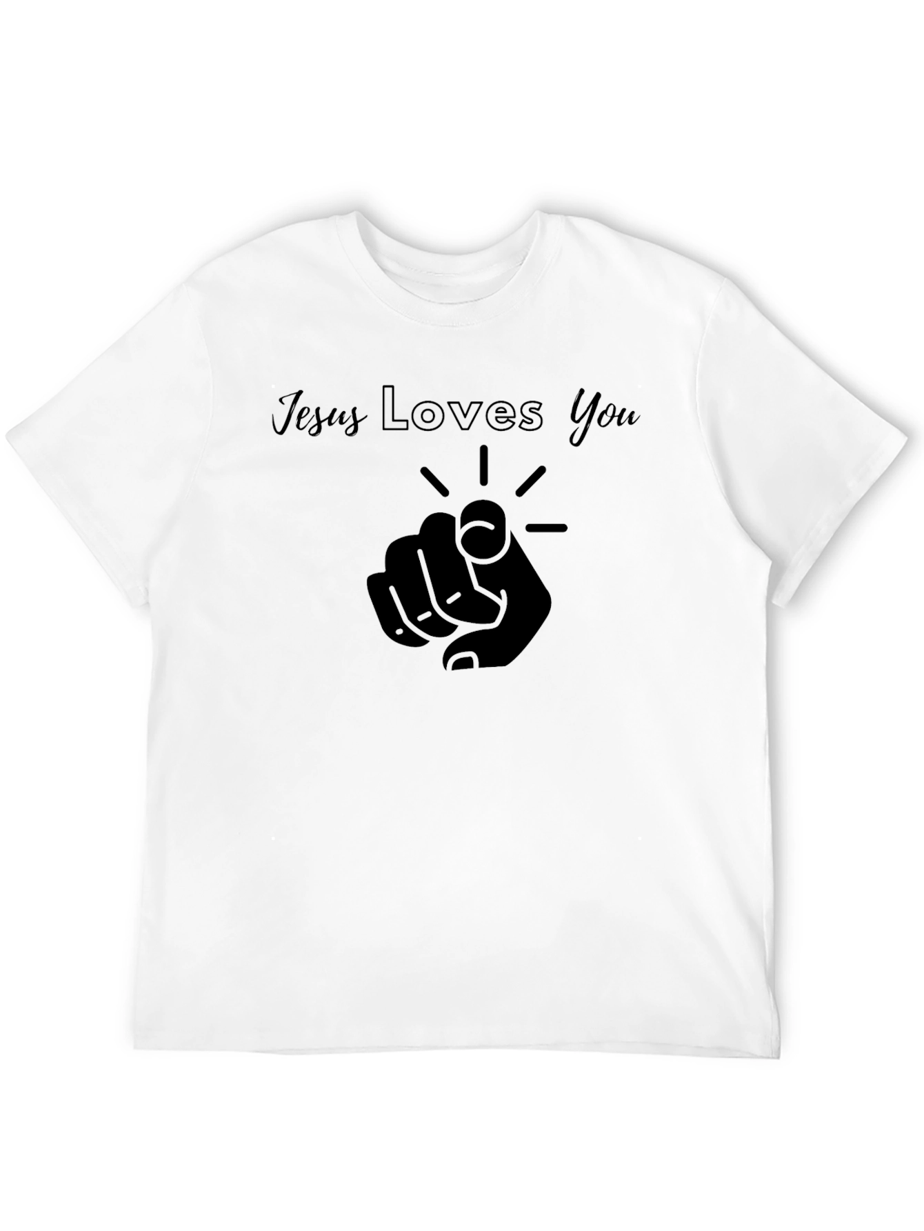 Jesus Loves You Black T-Shirt