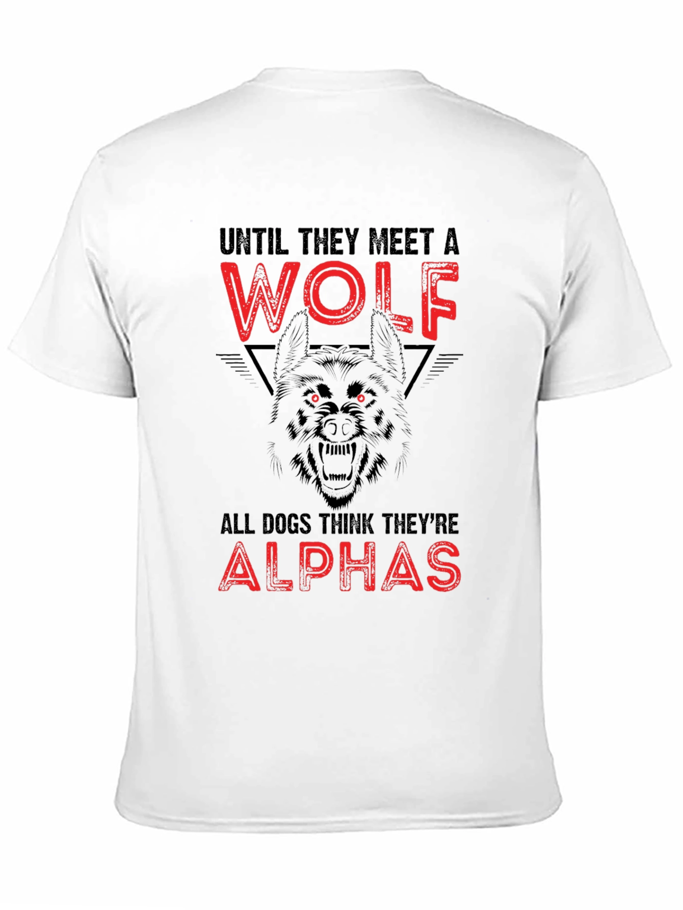 Wolf Graphic Print Crew Neck T-Shirt