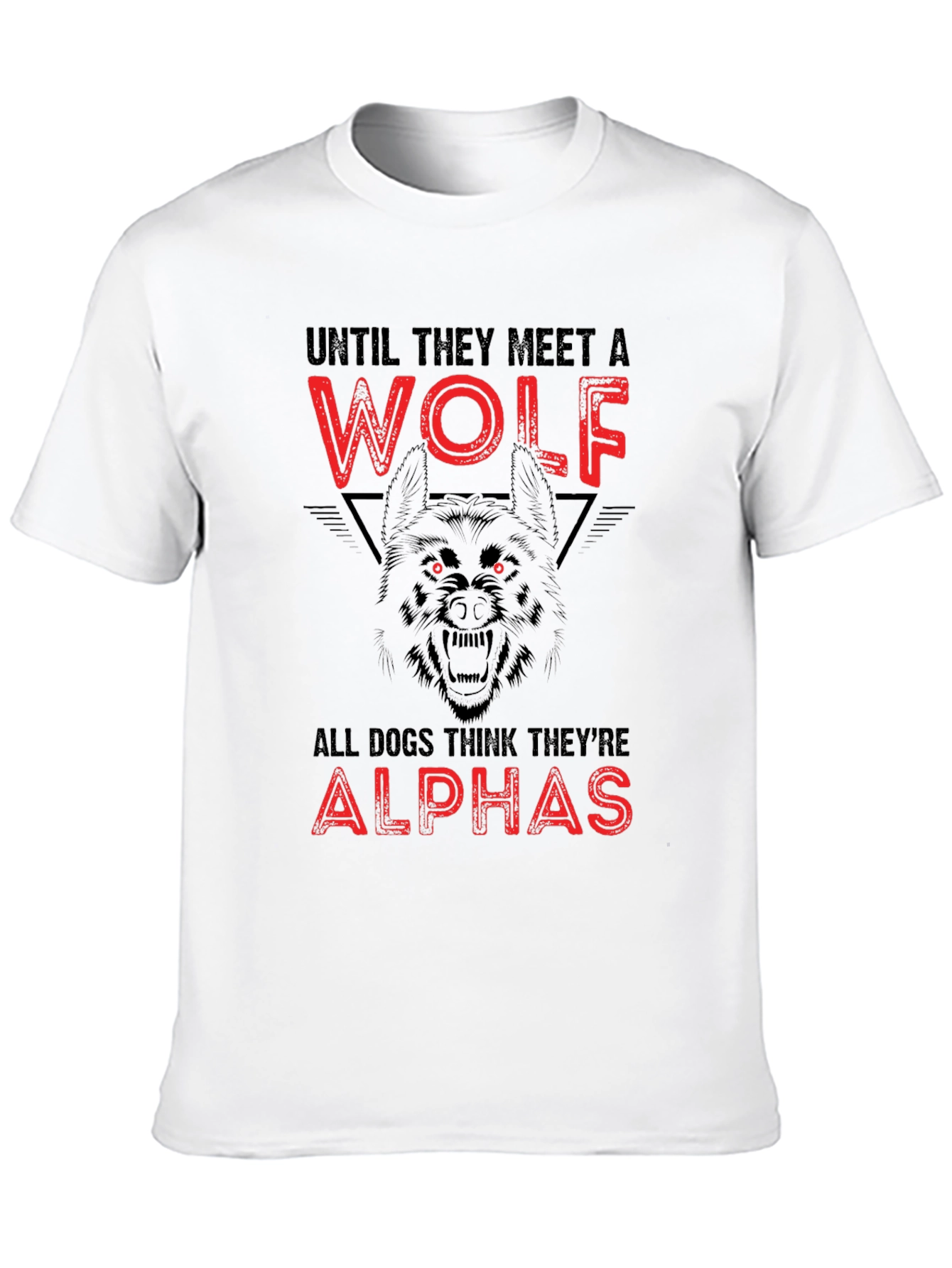 Wolf Graphic Print Crew Neck T-Shirt