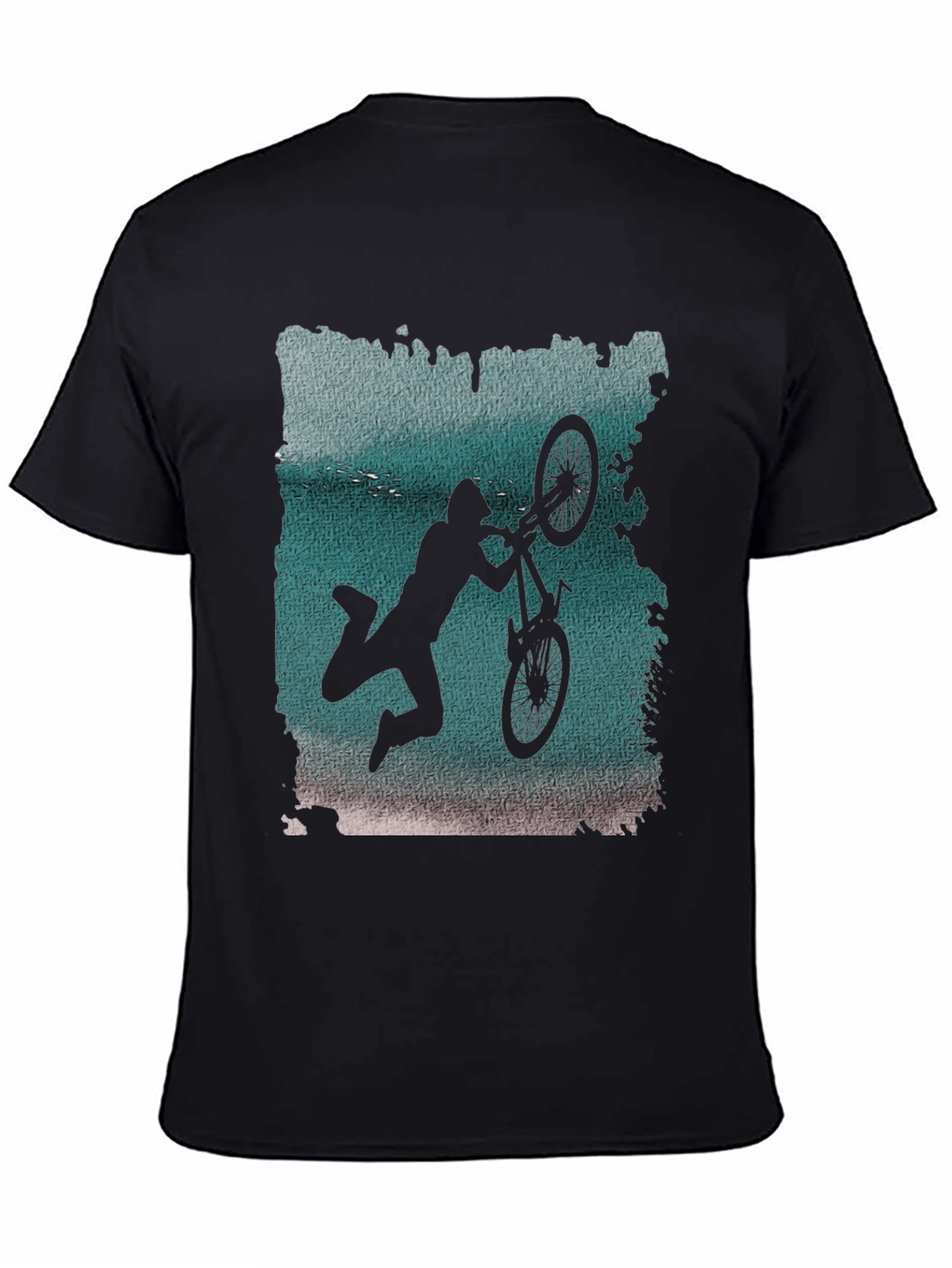 BMX Silhouette Graphic Tee - Black Cotton Blend