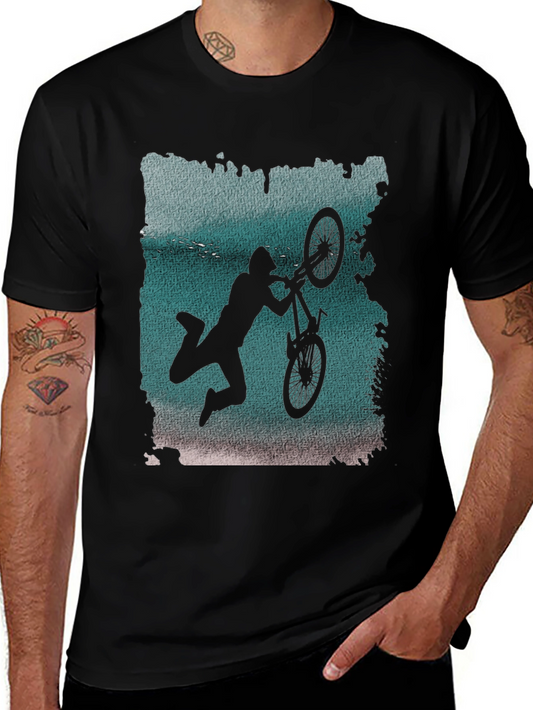 BMX Silhouette Graphic Tee - Black Cotton Blend