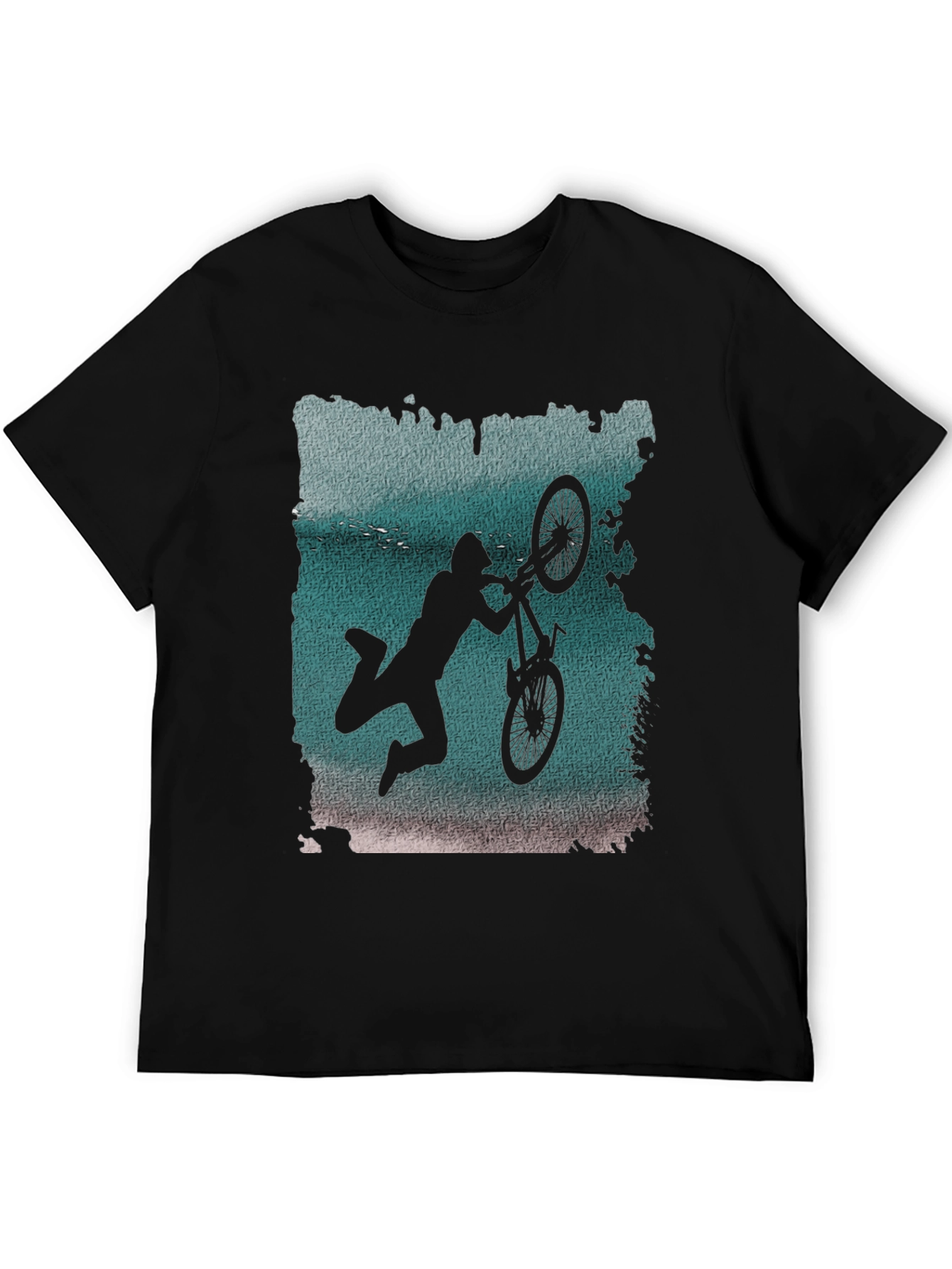 BMX Silhouette Graphic Tee - Black Cotton Blend