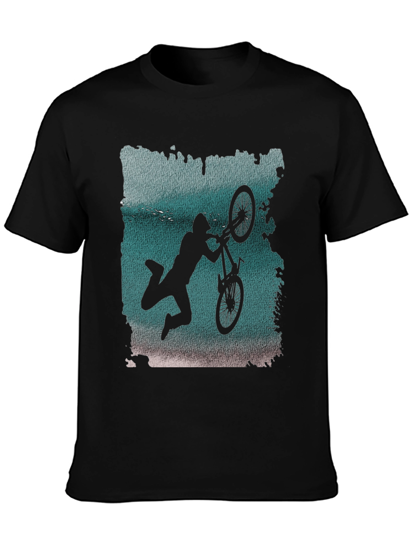 BMX Silhouette Graphic Tee - Black Cotton Blend