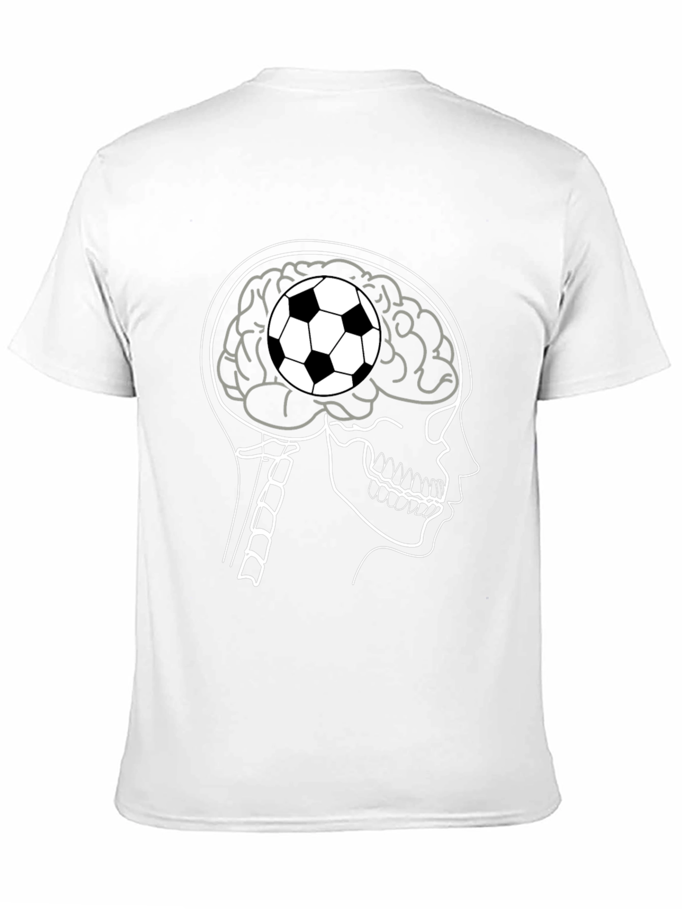 Soccer Brain T-Shirt - Black Cotton Tee
