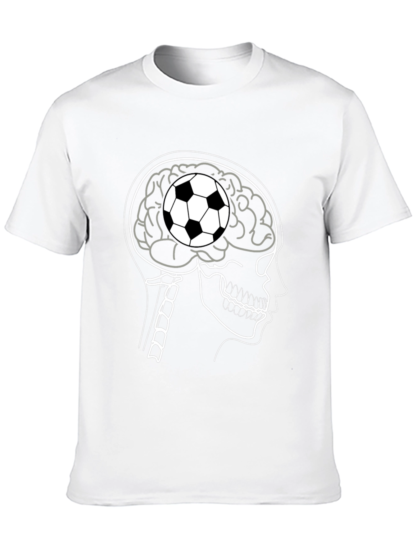 Soccer Brain T-Shirt - Black Cotton Tee