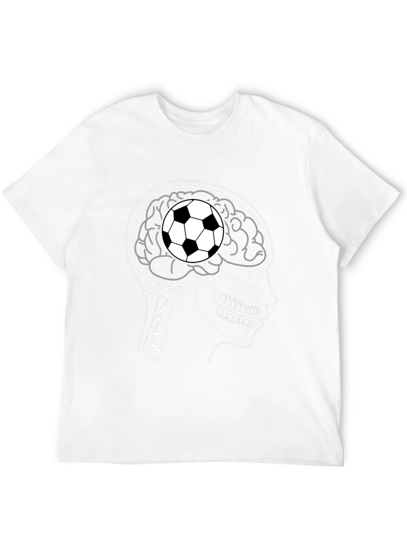 Soccer Brain T-Shirt - Black Cotton Tee