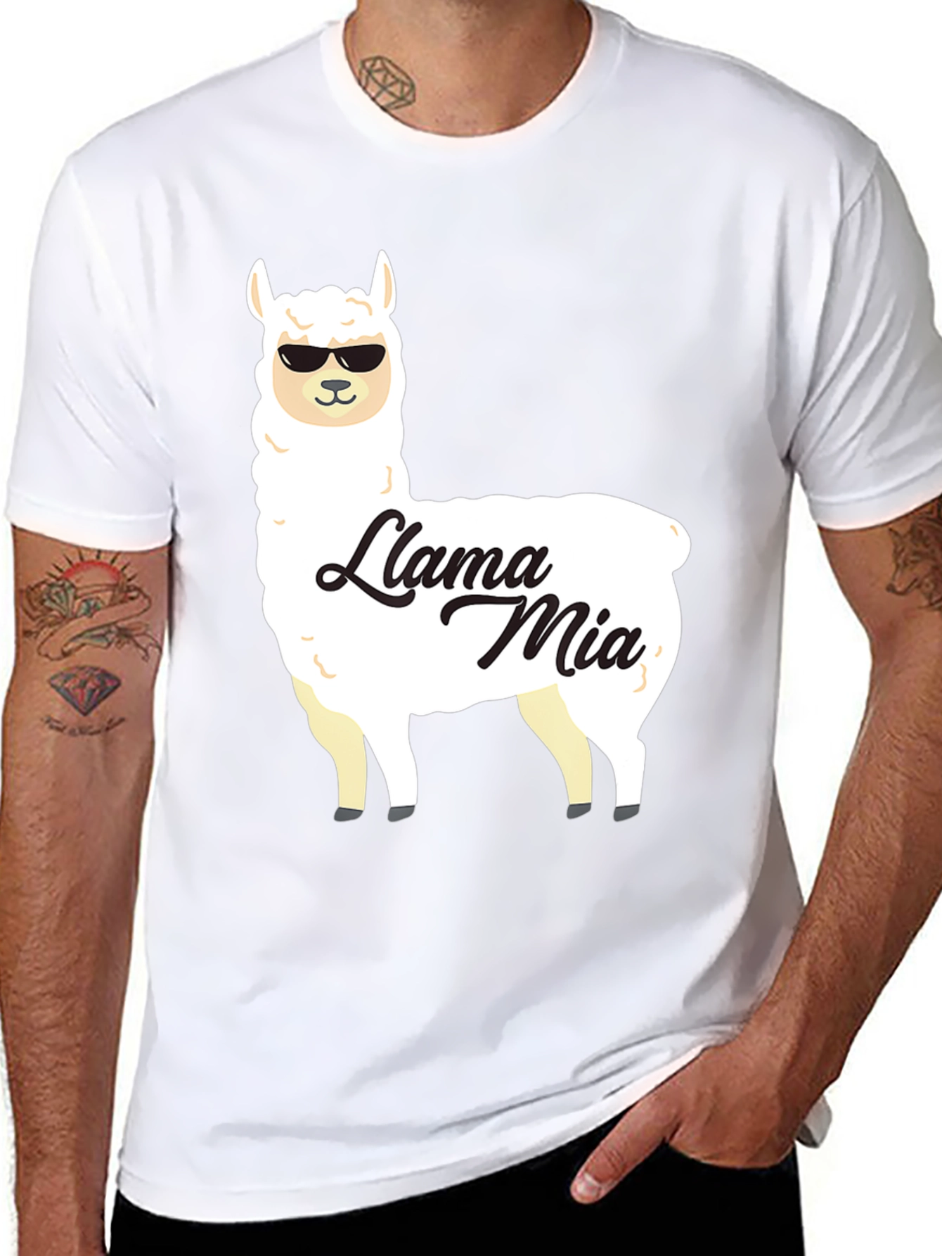 Llama Mia Graphic T-Shirt - Funny Animal Tee