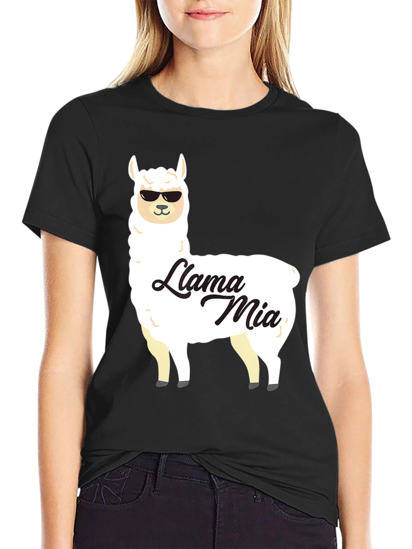 Llama Mia Graphic T-Shirt - Funny Animal Tee
