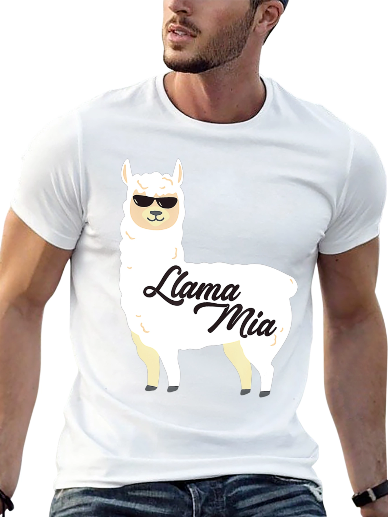 Llama Mia Graphic T-Shirt - Funny Animal Tee