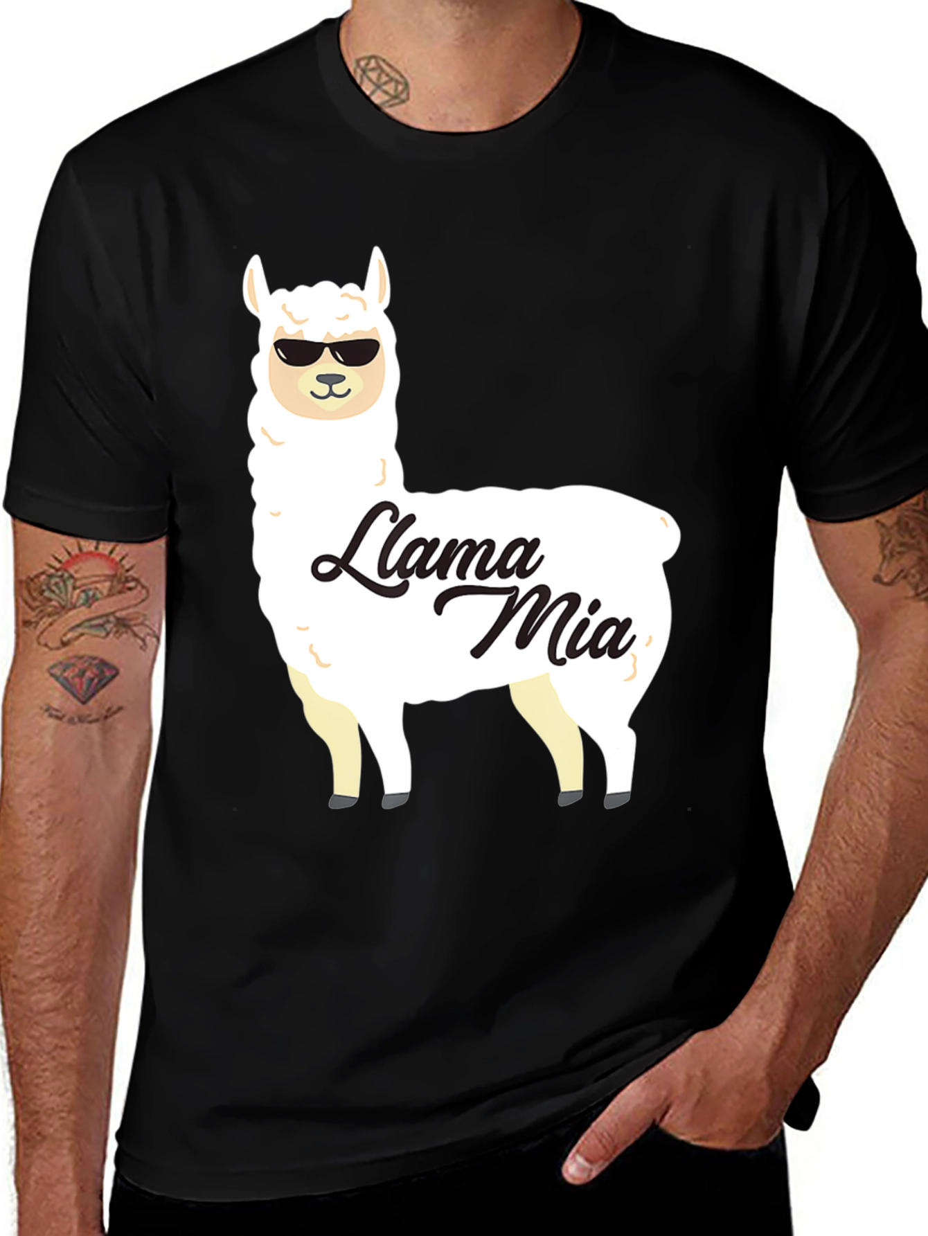 Llama Mia Graphic T-Shirt - Funny Animal Tee