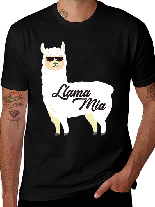 Llama Mia Graphic T-Shirt - Funny Animal Tee