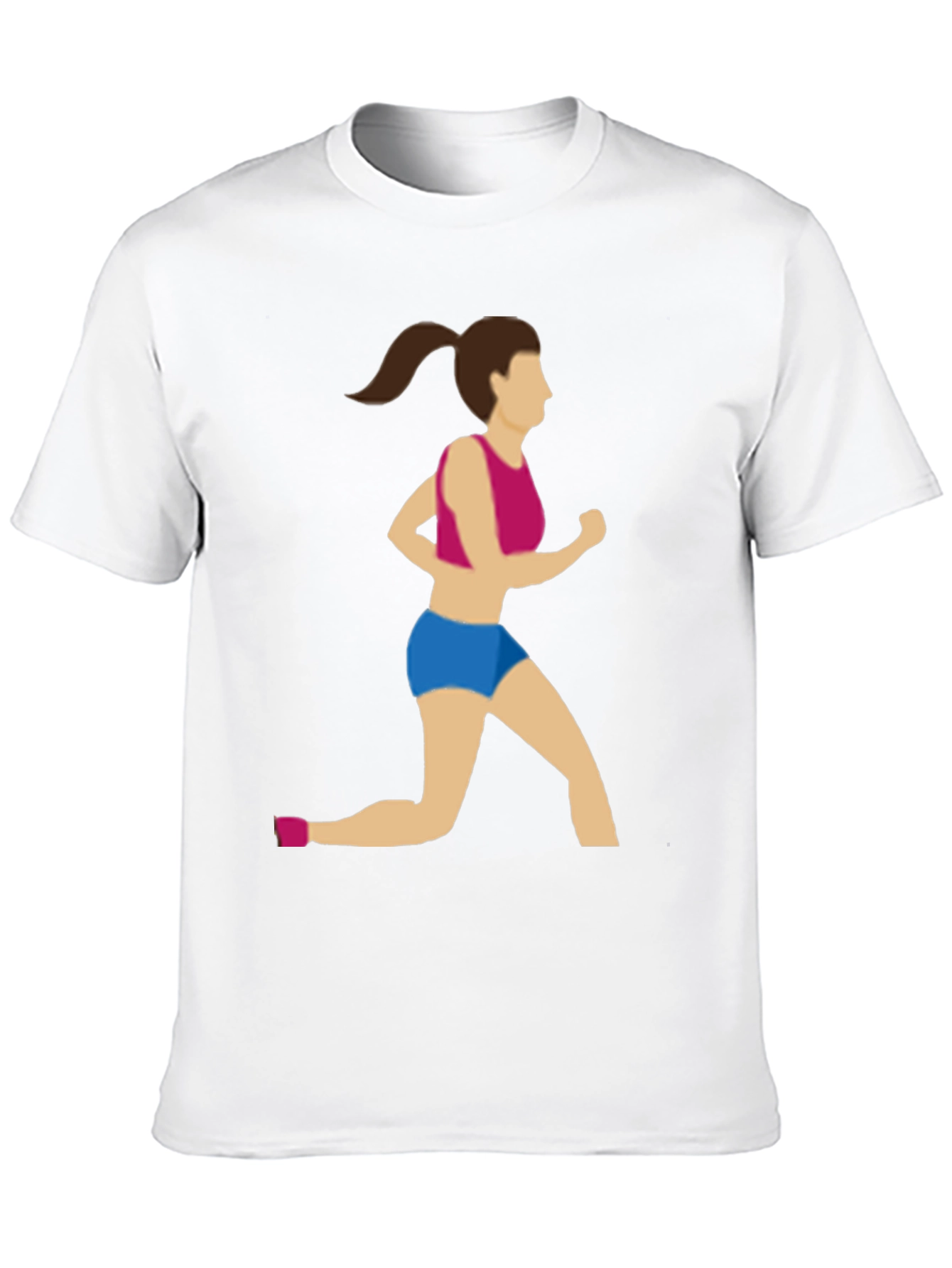 Running Woman Graphic Tee - Black Cotton Blend