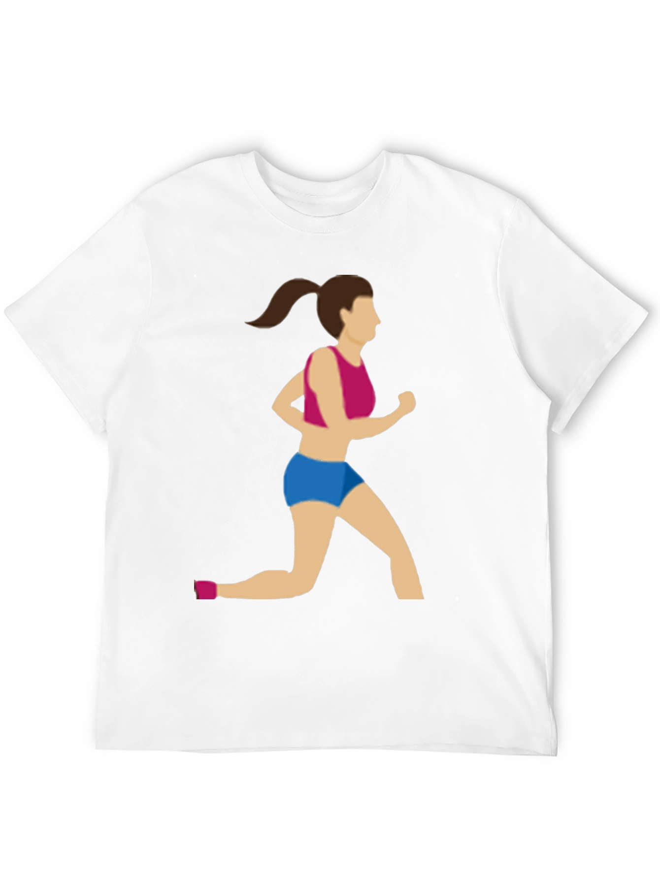 Running Woman Graphic Tee - Black Cotton Blend