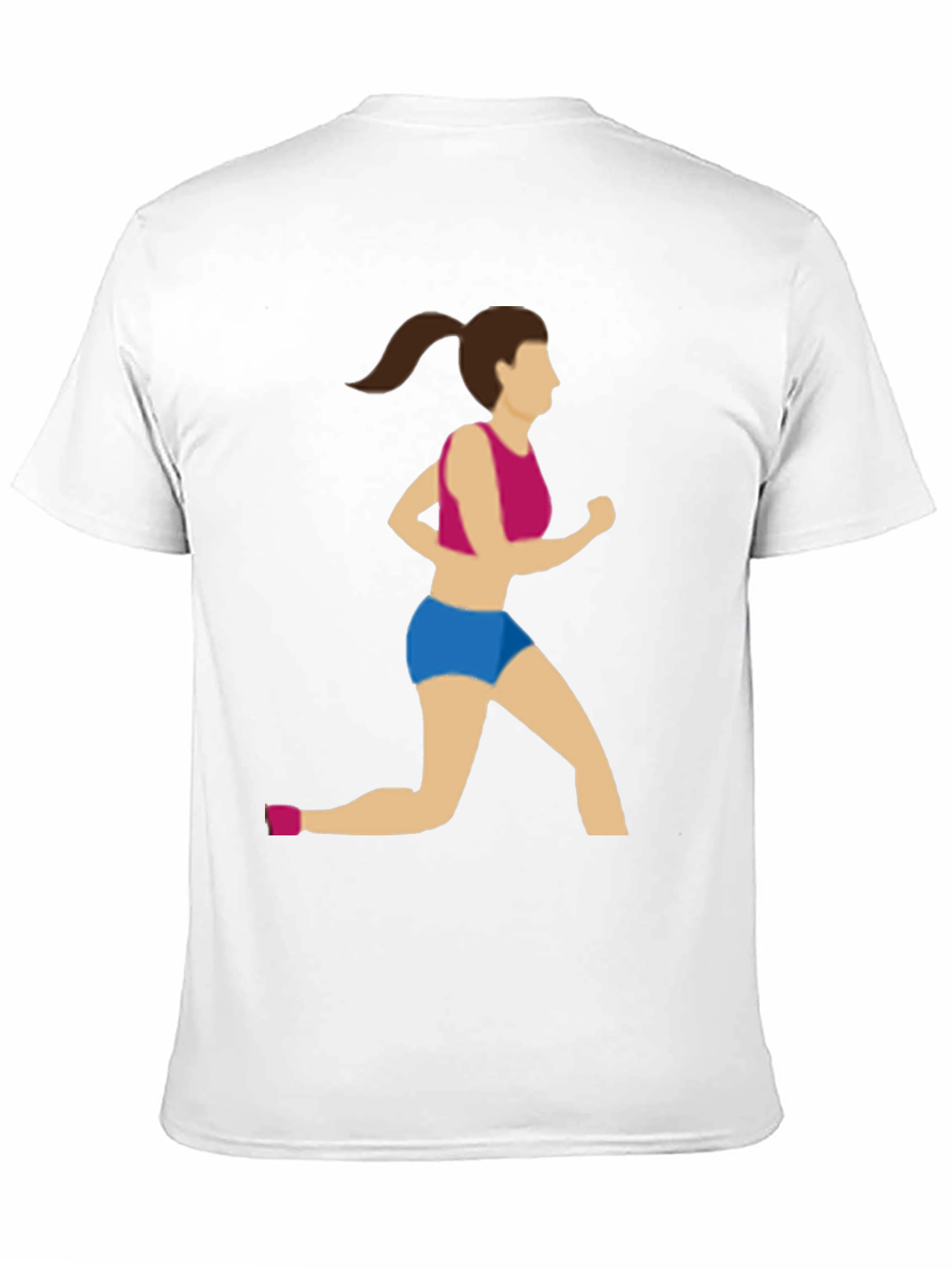 Running Woman Graphic Tee - Black Cotton Blend
