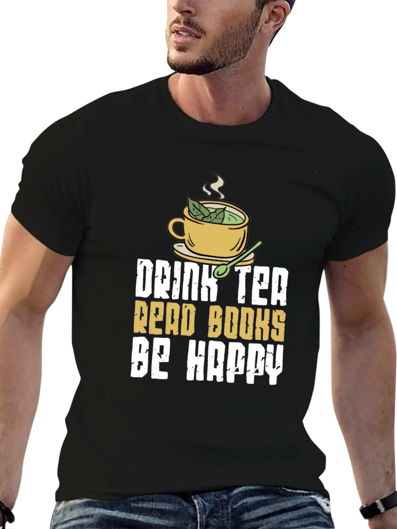 Drink Tea Read Books Be Happy - T-Shirt