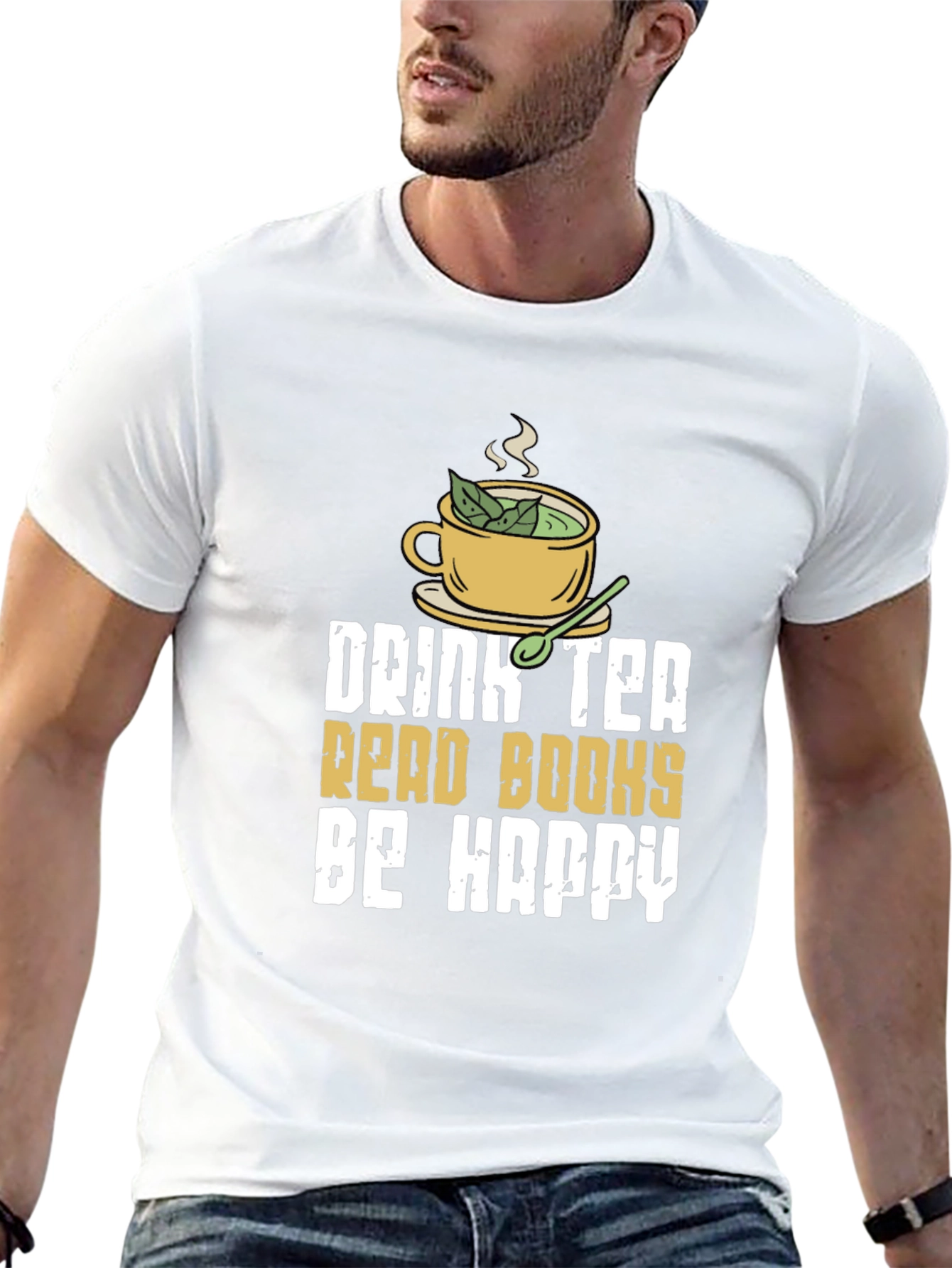 Drink Tea Read Books Be Happy - T-Shirt
