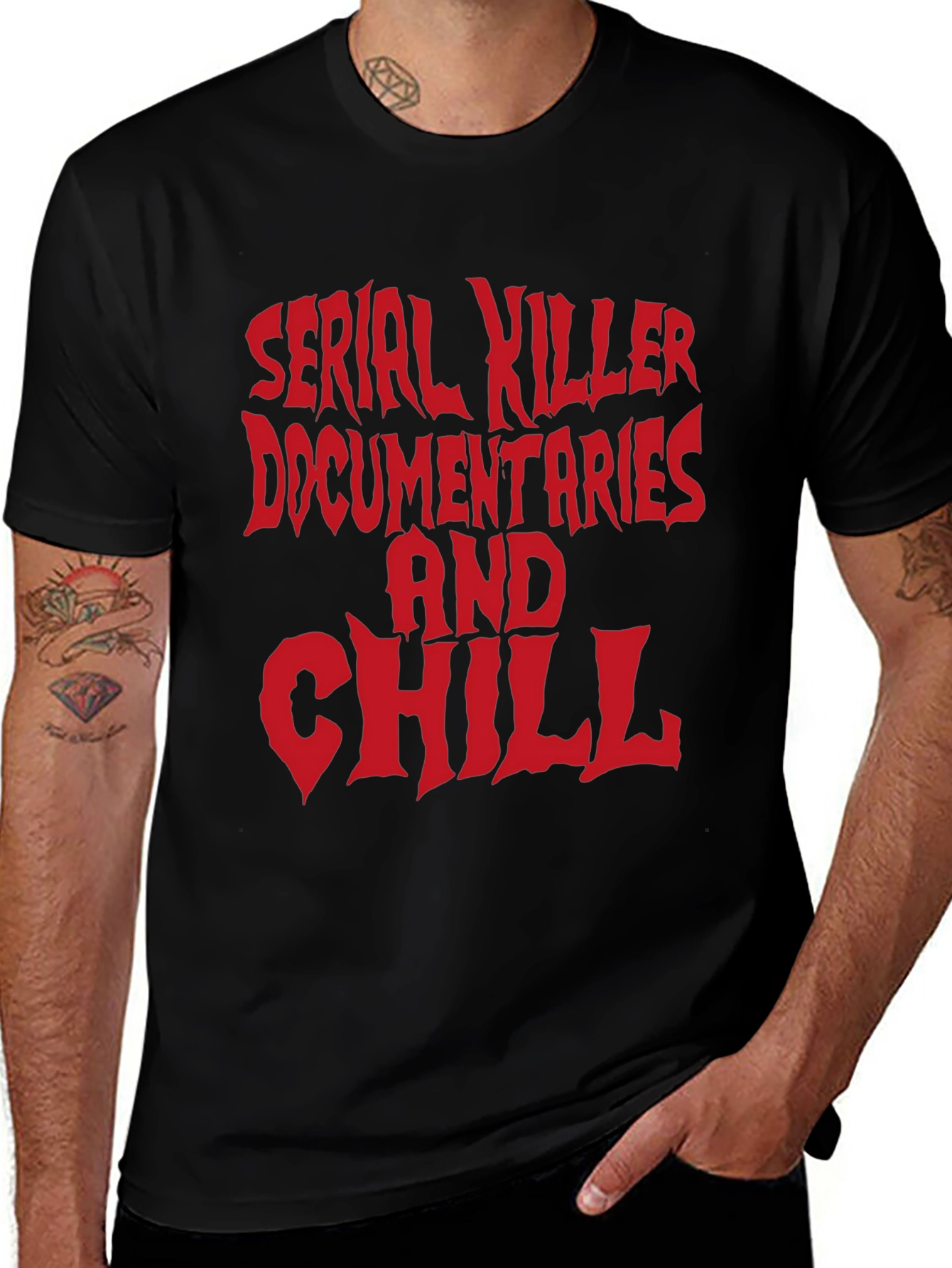Serial Killer Documentaries and Chill Graphic T-Shirt