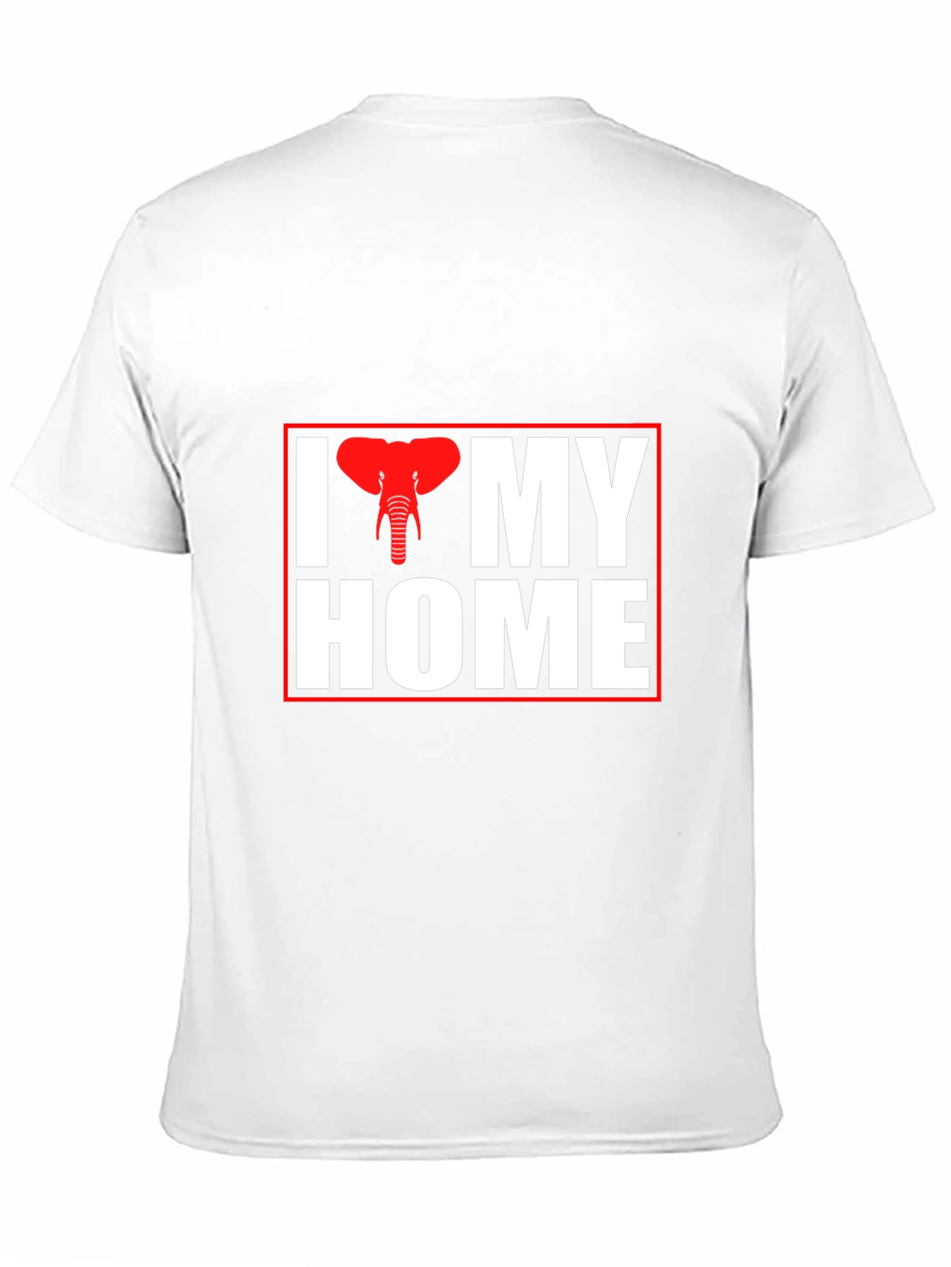 I Elephant My Home Black T-Shirt